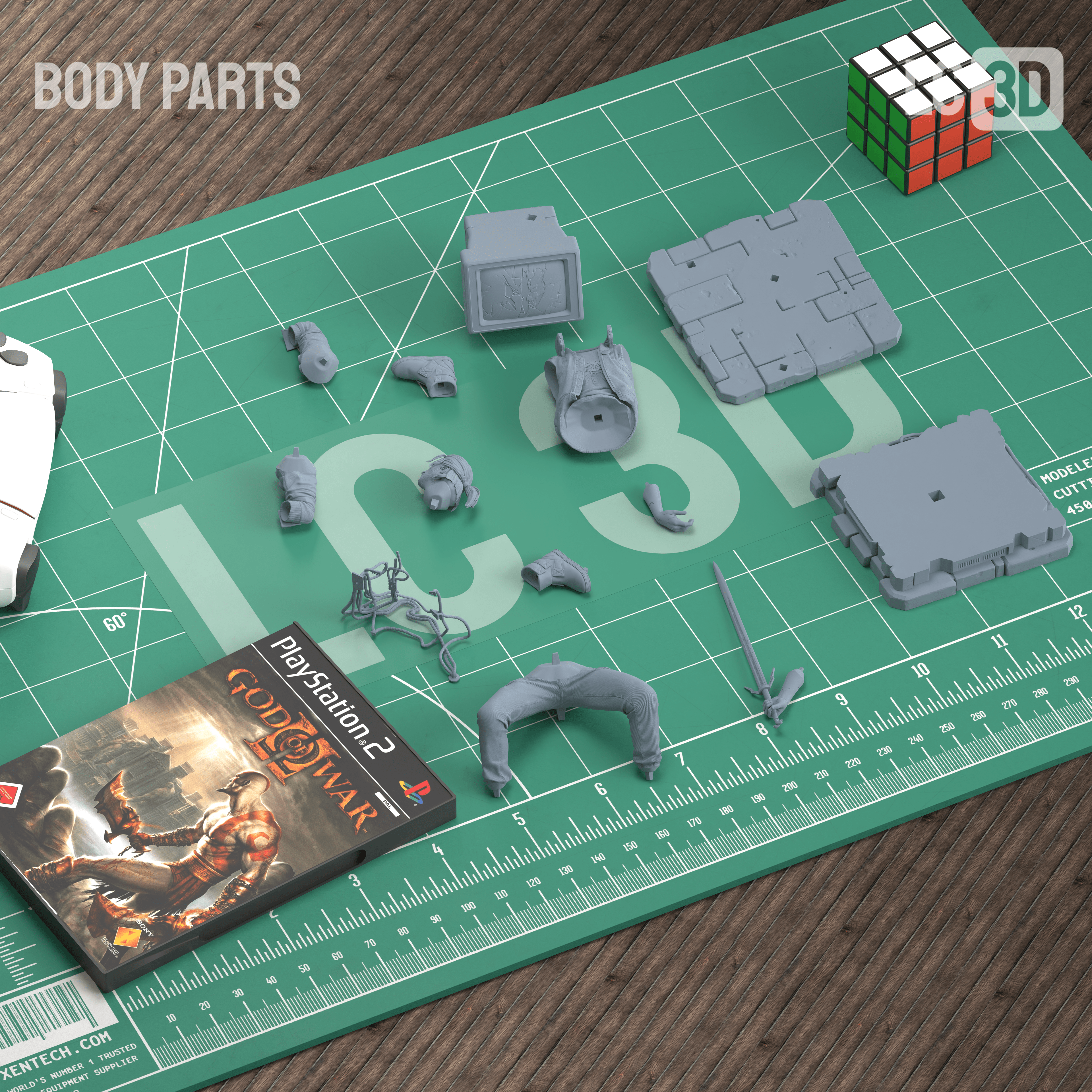 Geralt Ronin The Witcher Figure 3D Printed Resin Model Kit