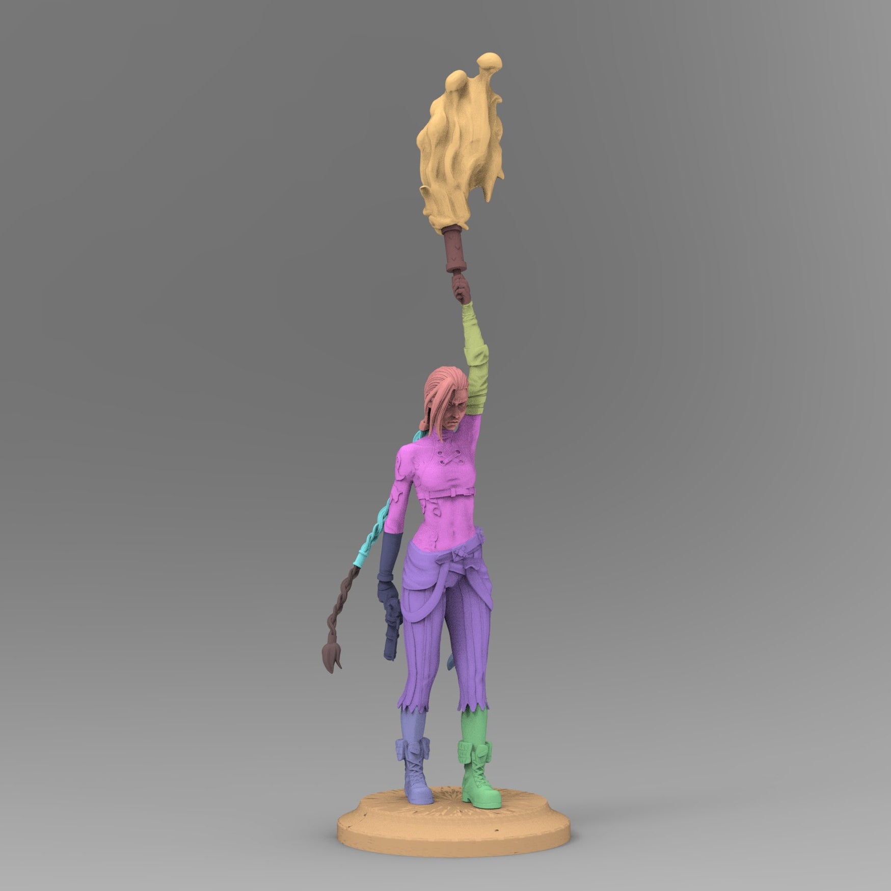 Jinx Arcane Fan Art Figure 3D Printed Resin Model Kit