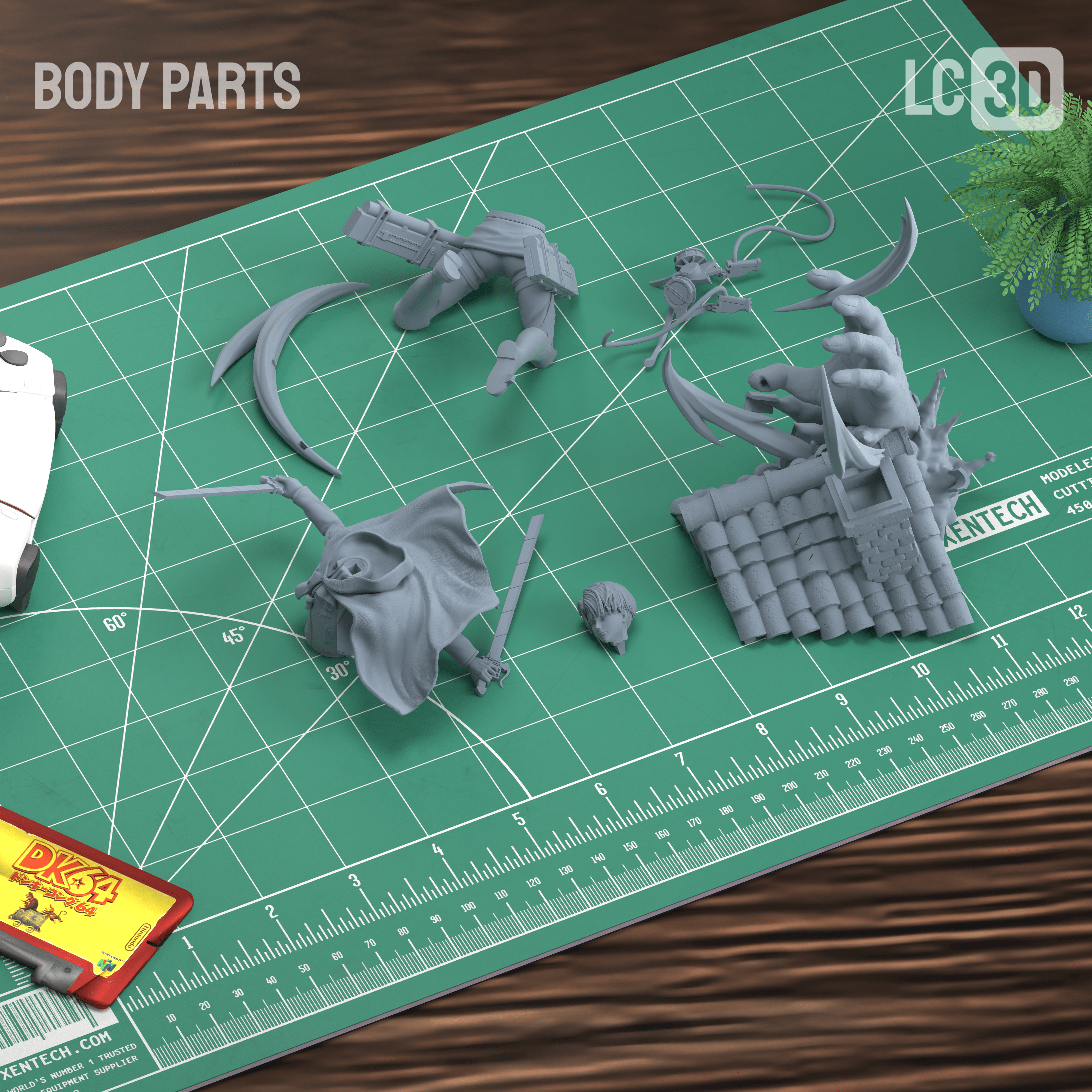 Levi Ackerman Attack On Titan Figure 3D Printed Resin Model Kit