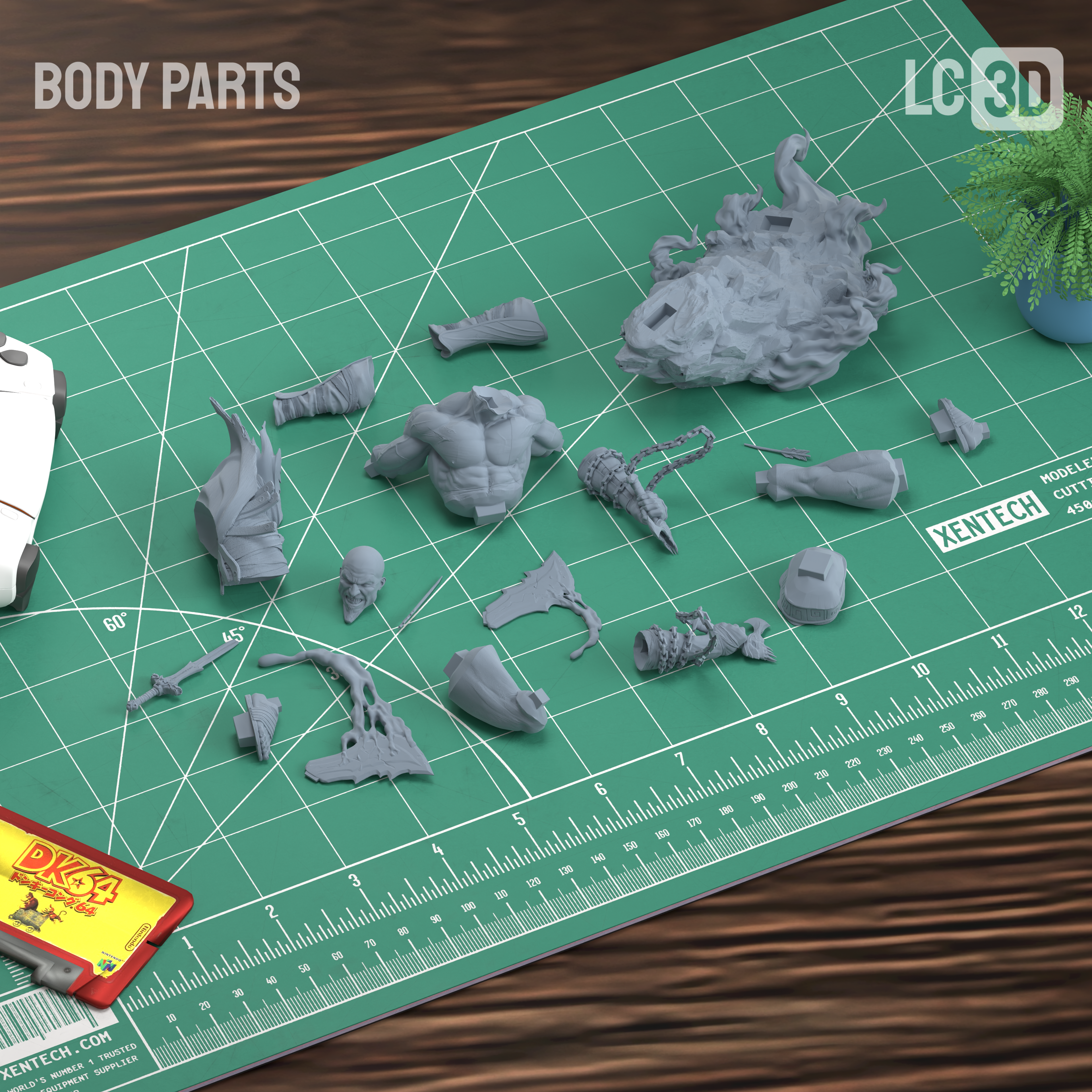 Kratos God Of War Figure 3D Printed Resin Model Kit