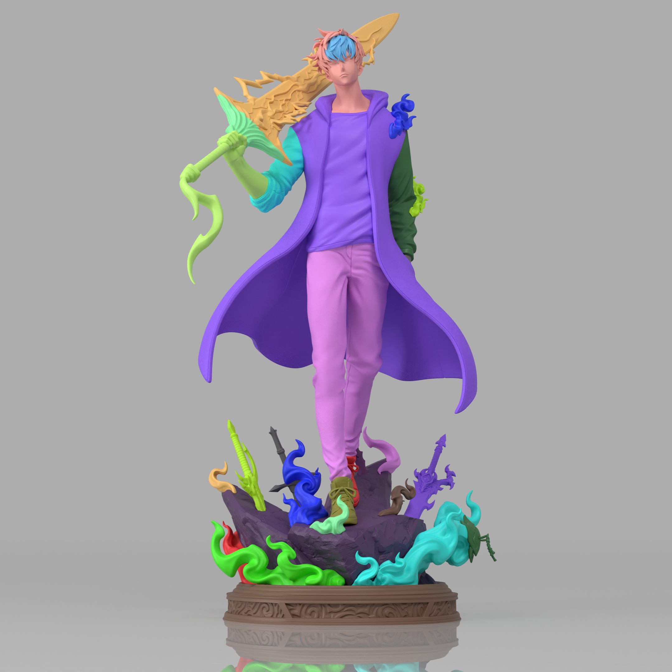 Sung Jinwoo Solo Leveling Figure 3D Printed Resin Model Kit