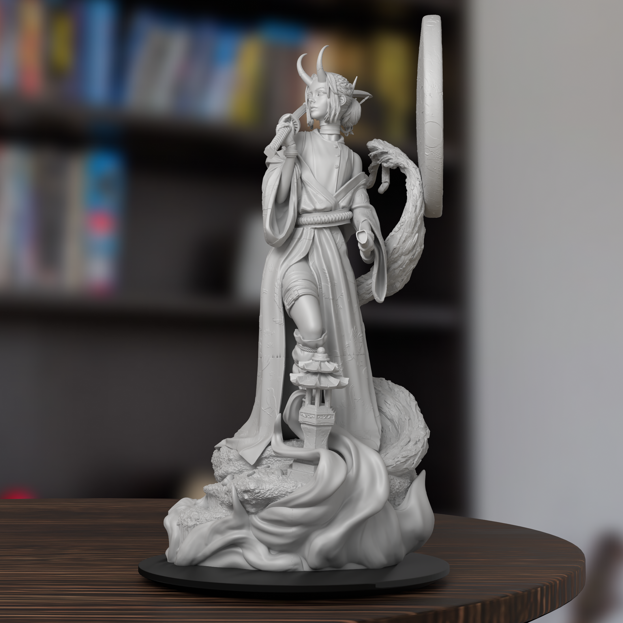Oni Demon Japanese Mythology Figure 3D Printed Resin Model Kit