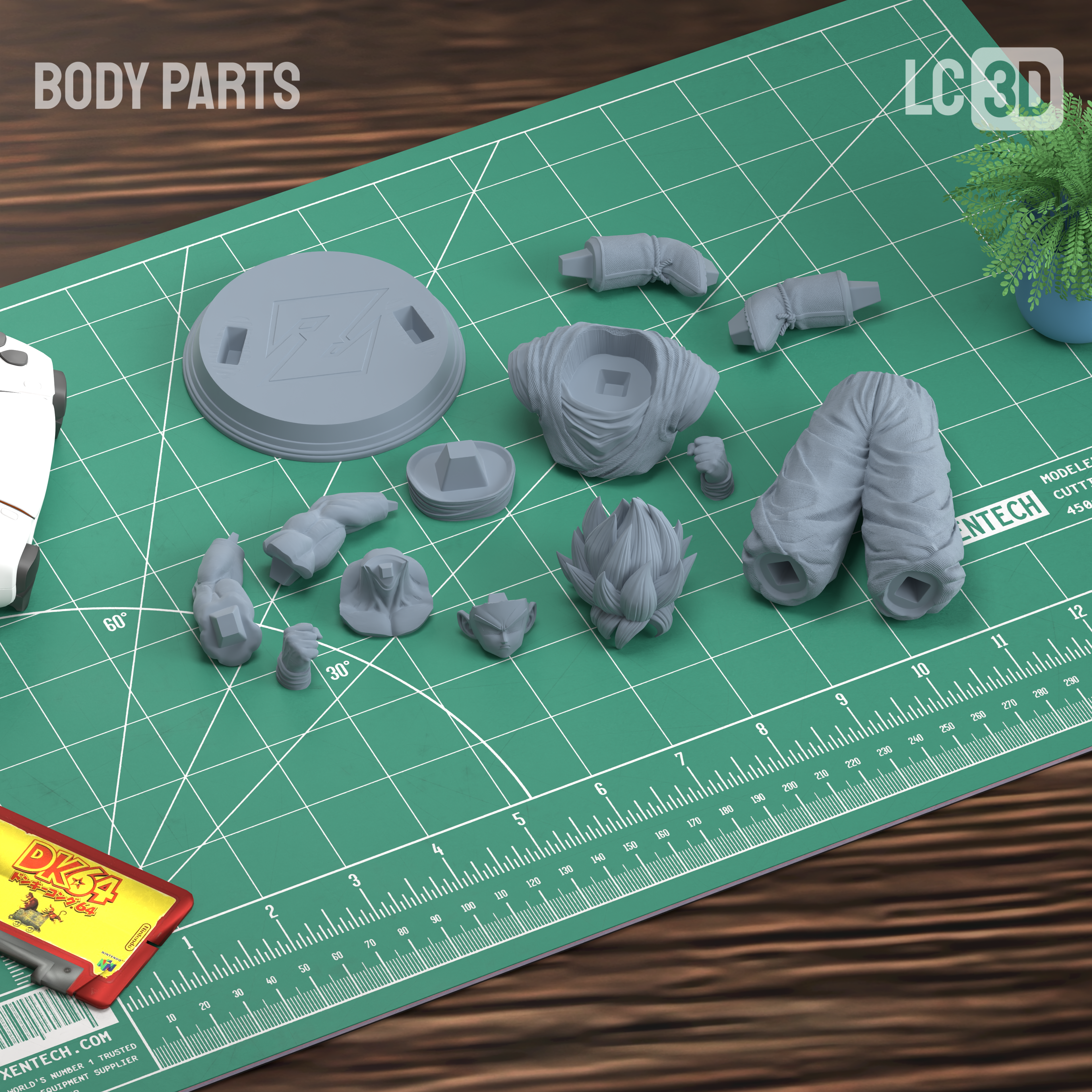 Goku SSJ Dragon Ball Z Figure 3D Printed Resin Model Kit