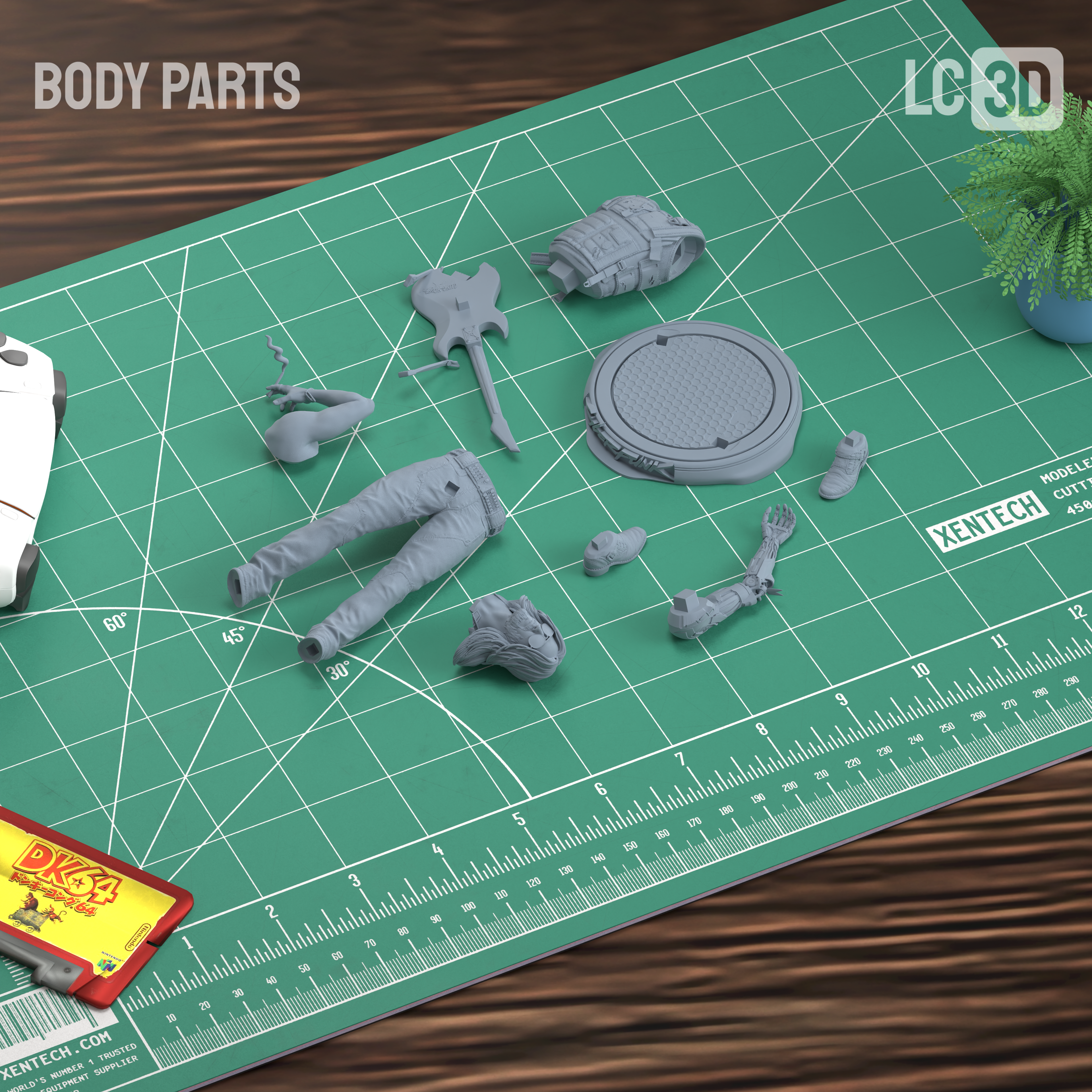Johnny Silverhand Cyberpunk 2077 Figure 3D Printed Resin Model Kit