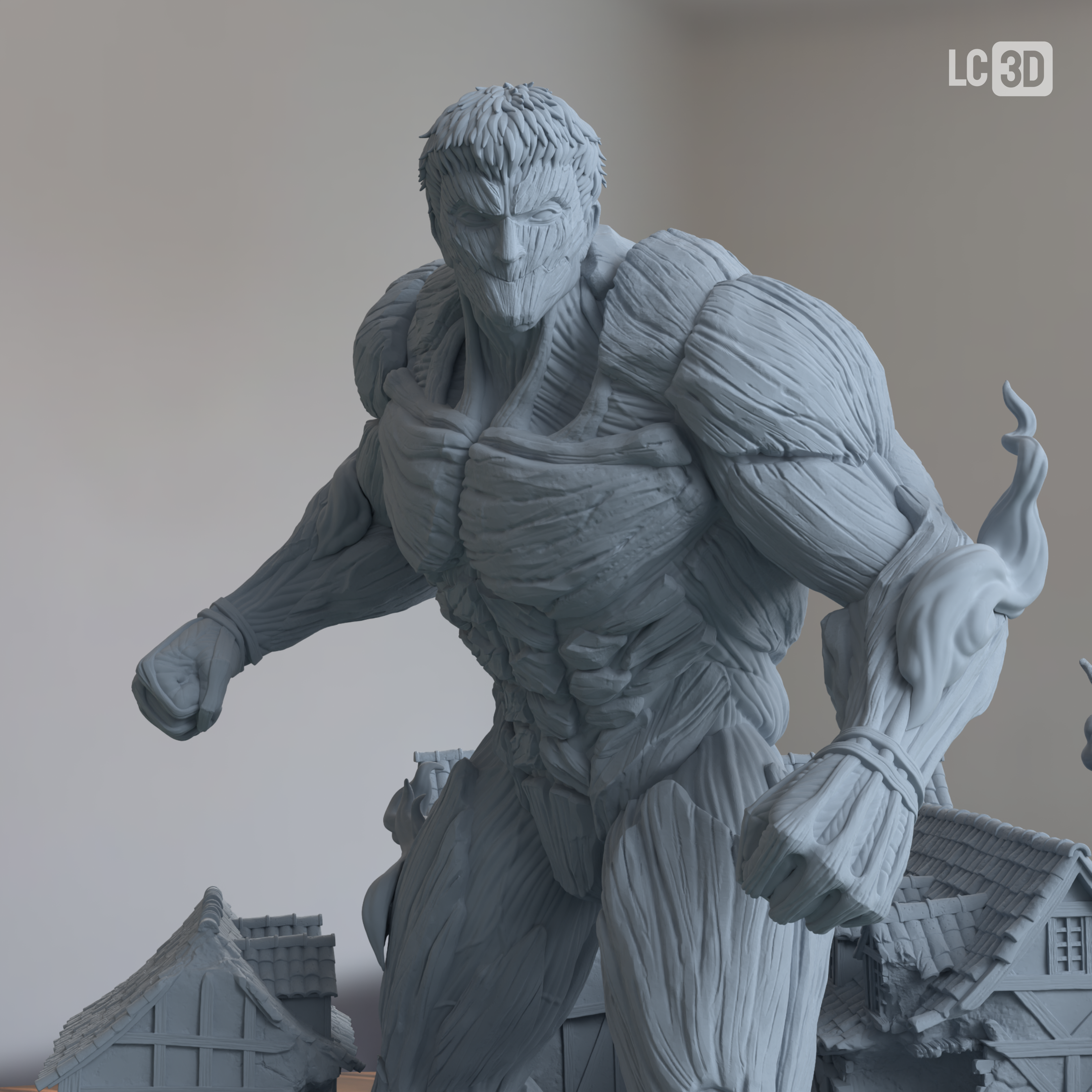 Armored Titan Attack On Titan Figure 3D Printed Resin Model Kit