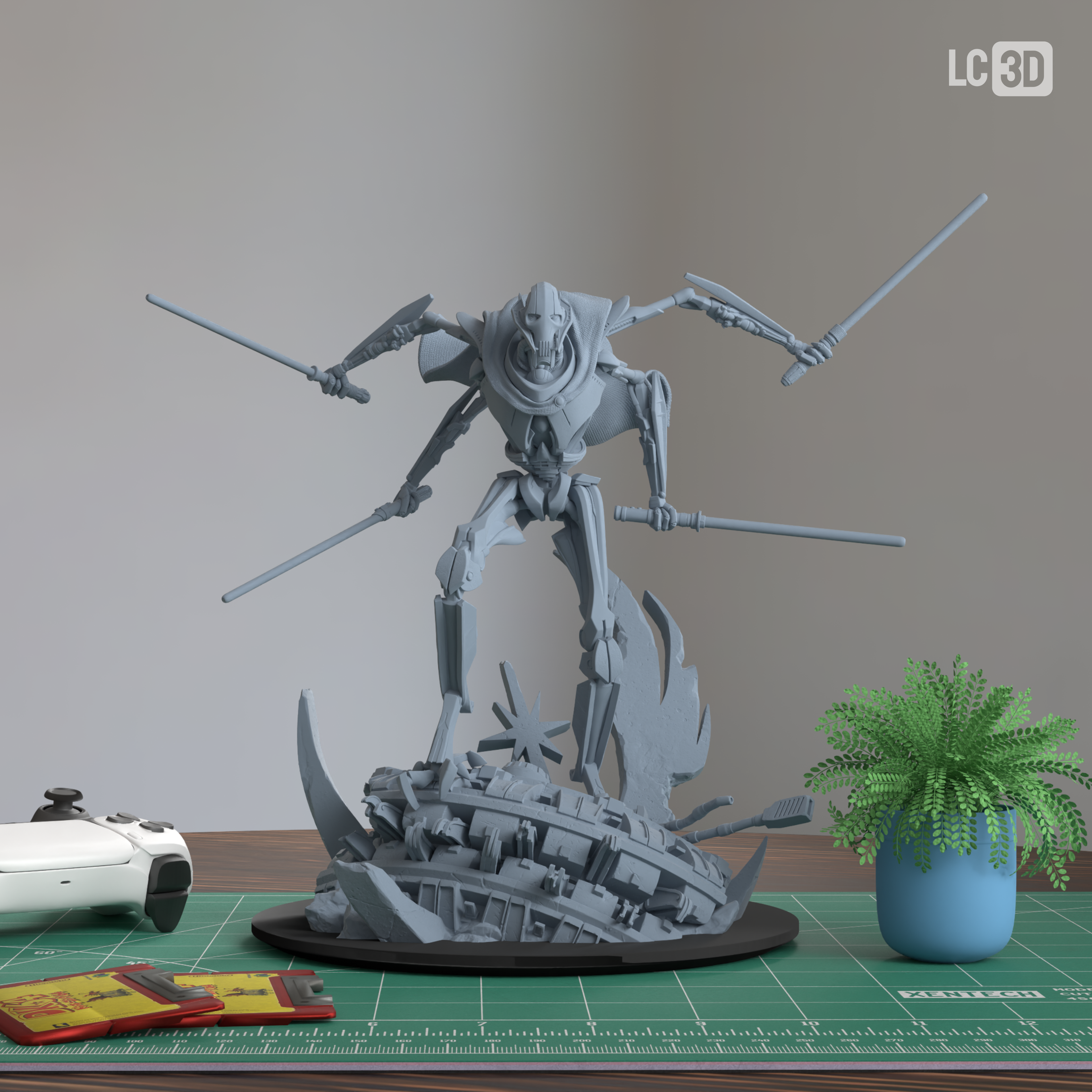 General Grievous Star Wars Figure 3D Printed Resin Model Kit