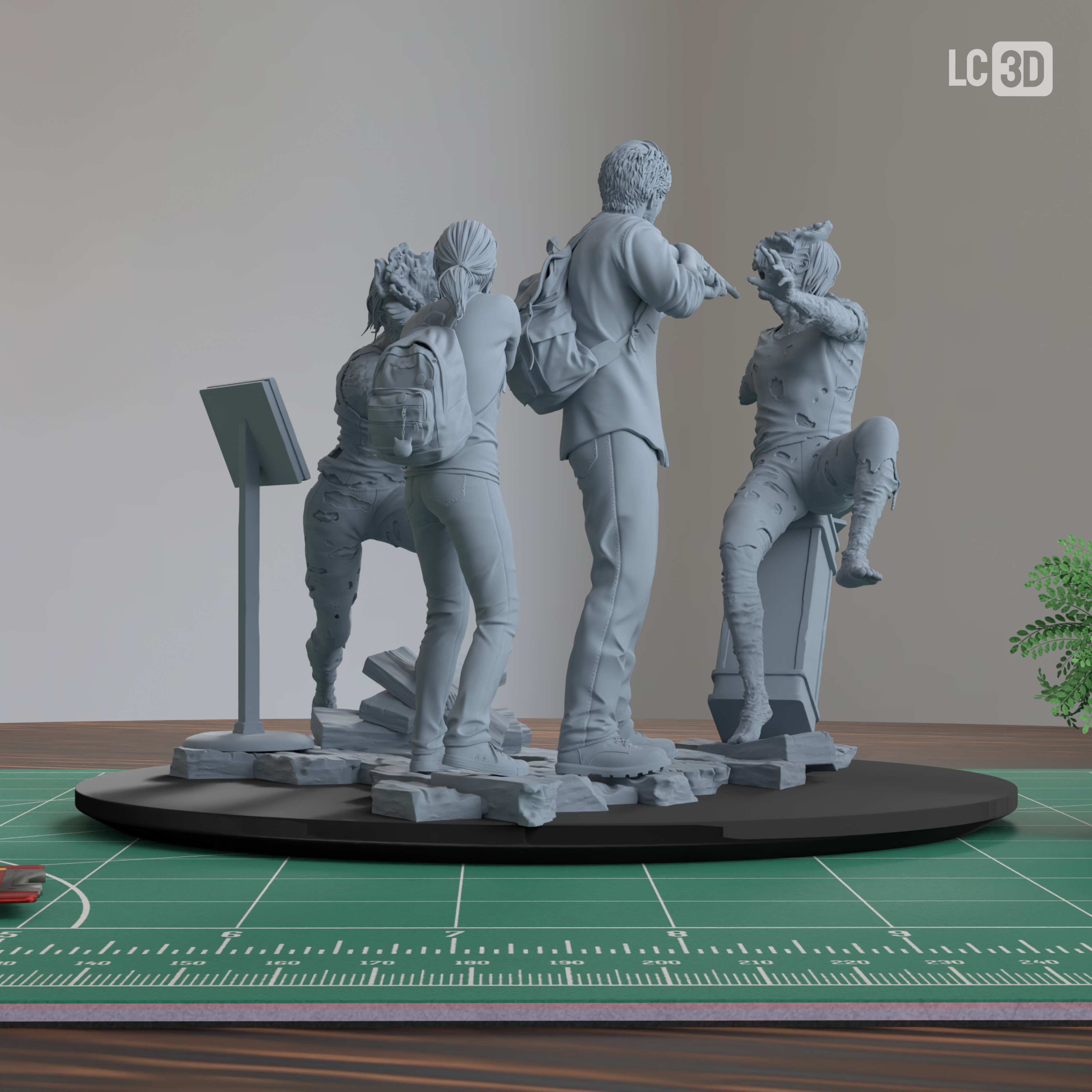 Joel & Ellie The Last Of Us Figure 3D Printed Resin Model Kit