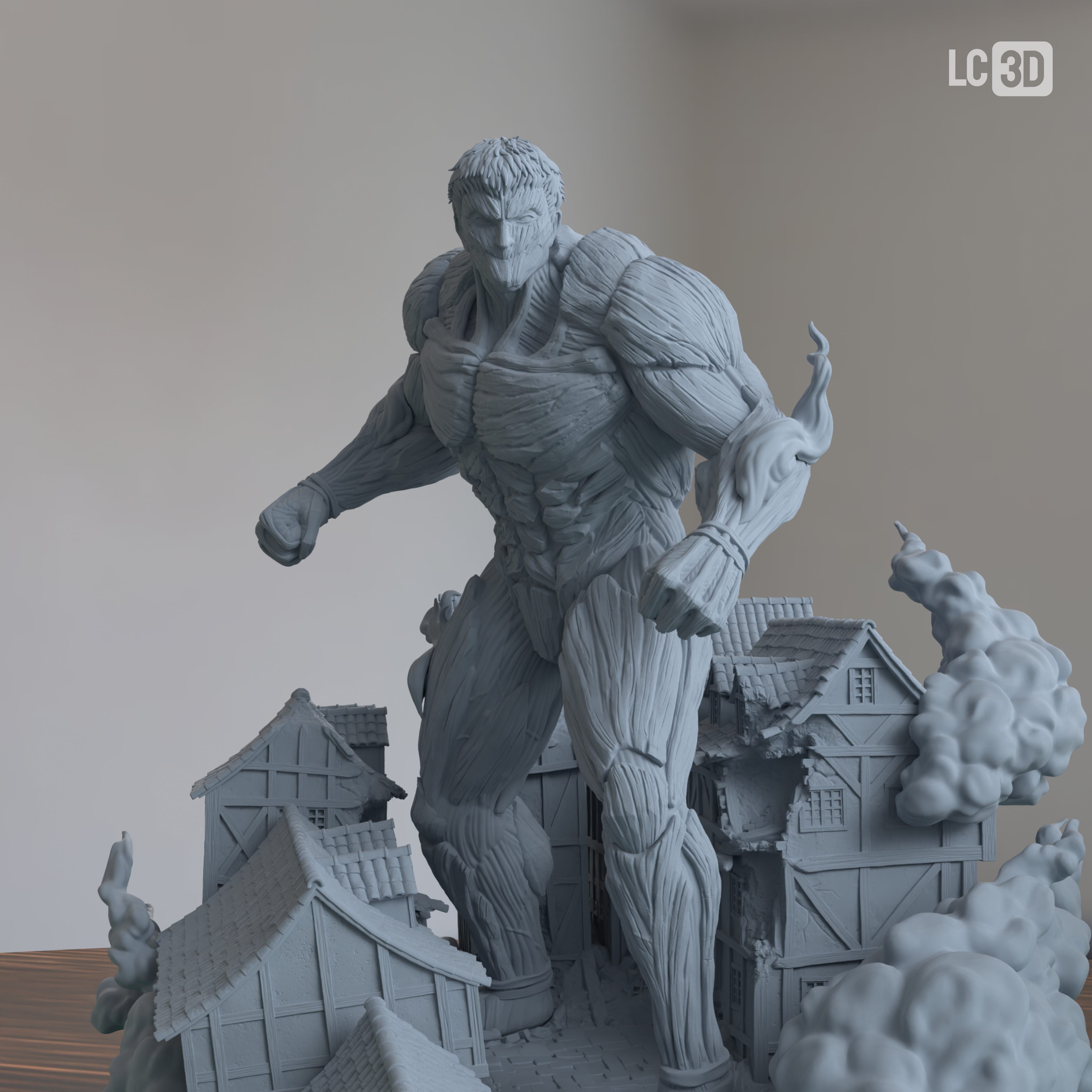 Armored Titan Attack On Titan Figure 3D Printed Resin Model Kit