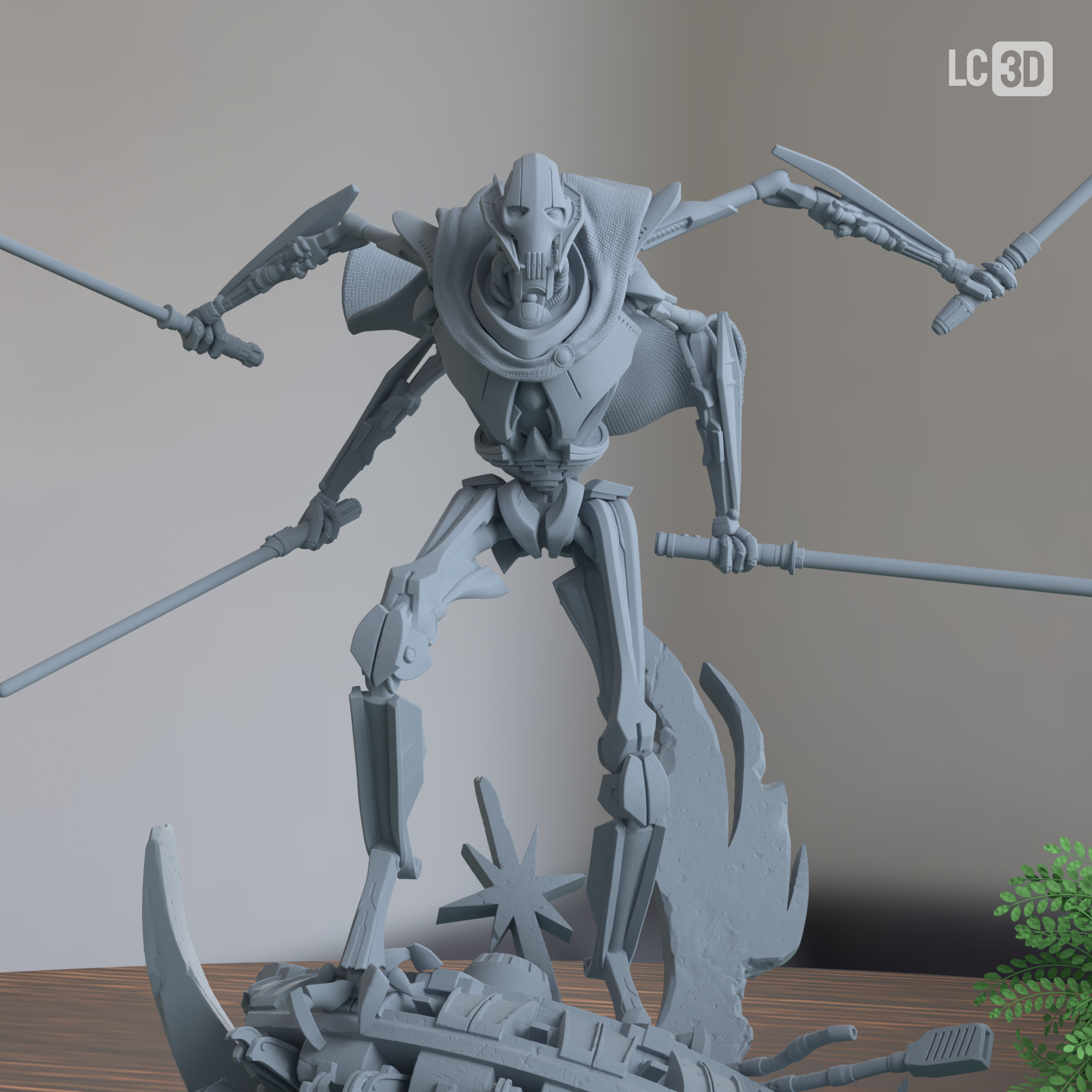 General Grievous Star Wars Figure 3D Printed Resin Model Kit