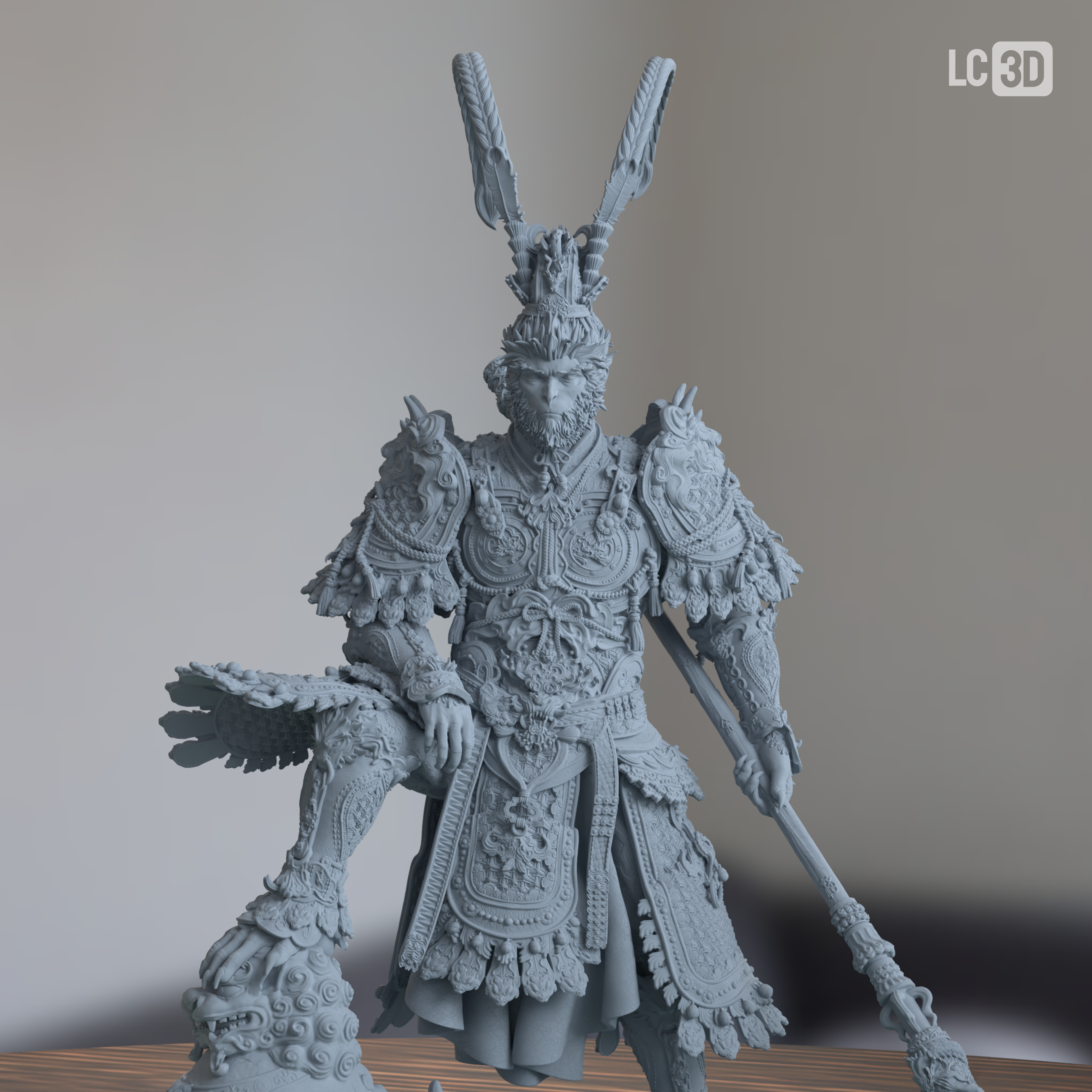 Sun Wukong Black Myth Wukong Figure 3D Printed Resin Model Kit