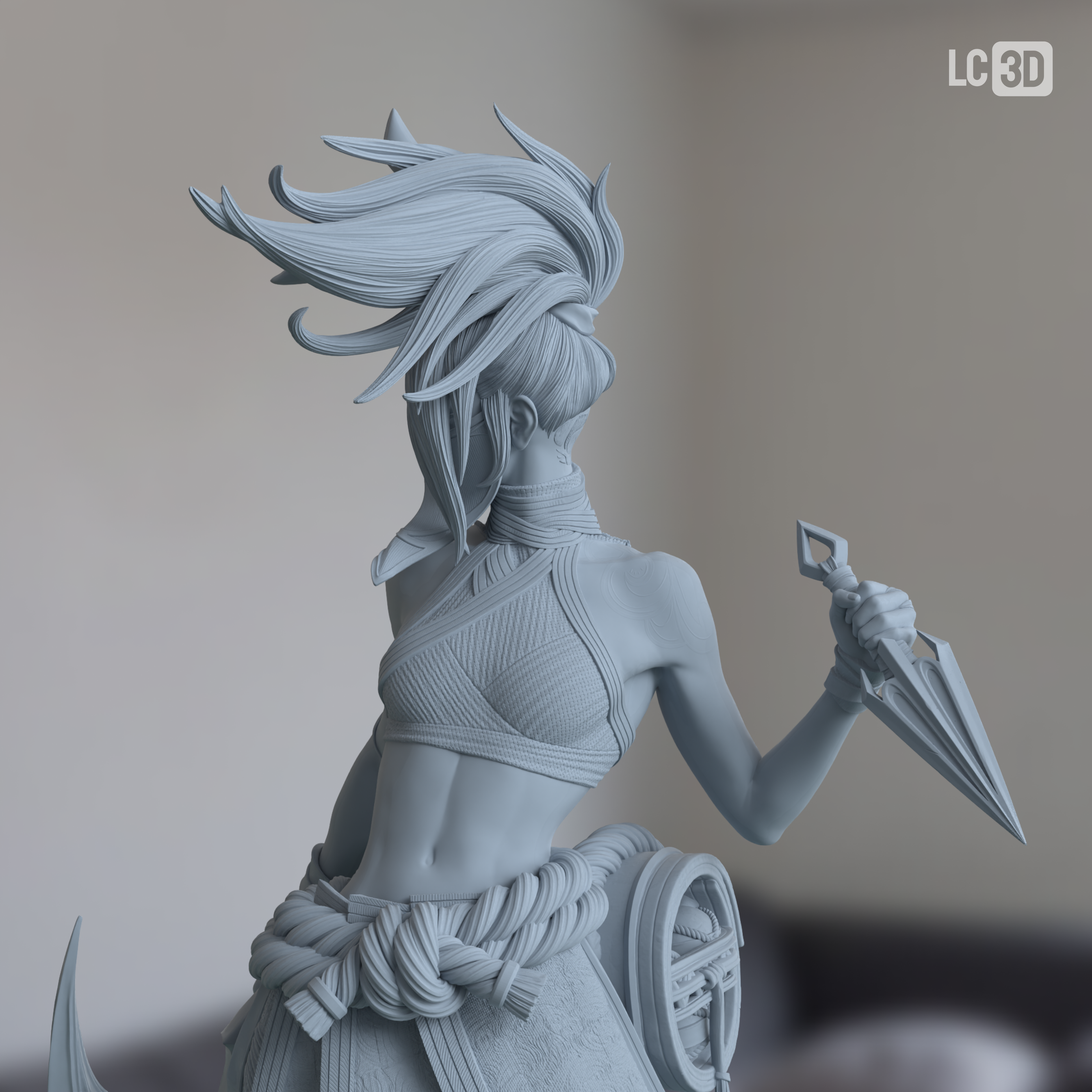Akali League Of Legends Figure 3D Printed Resin Model Kit