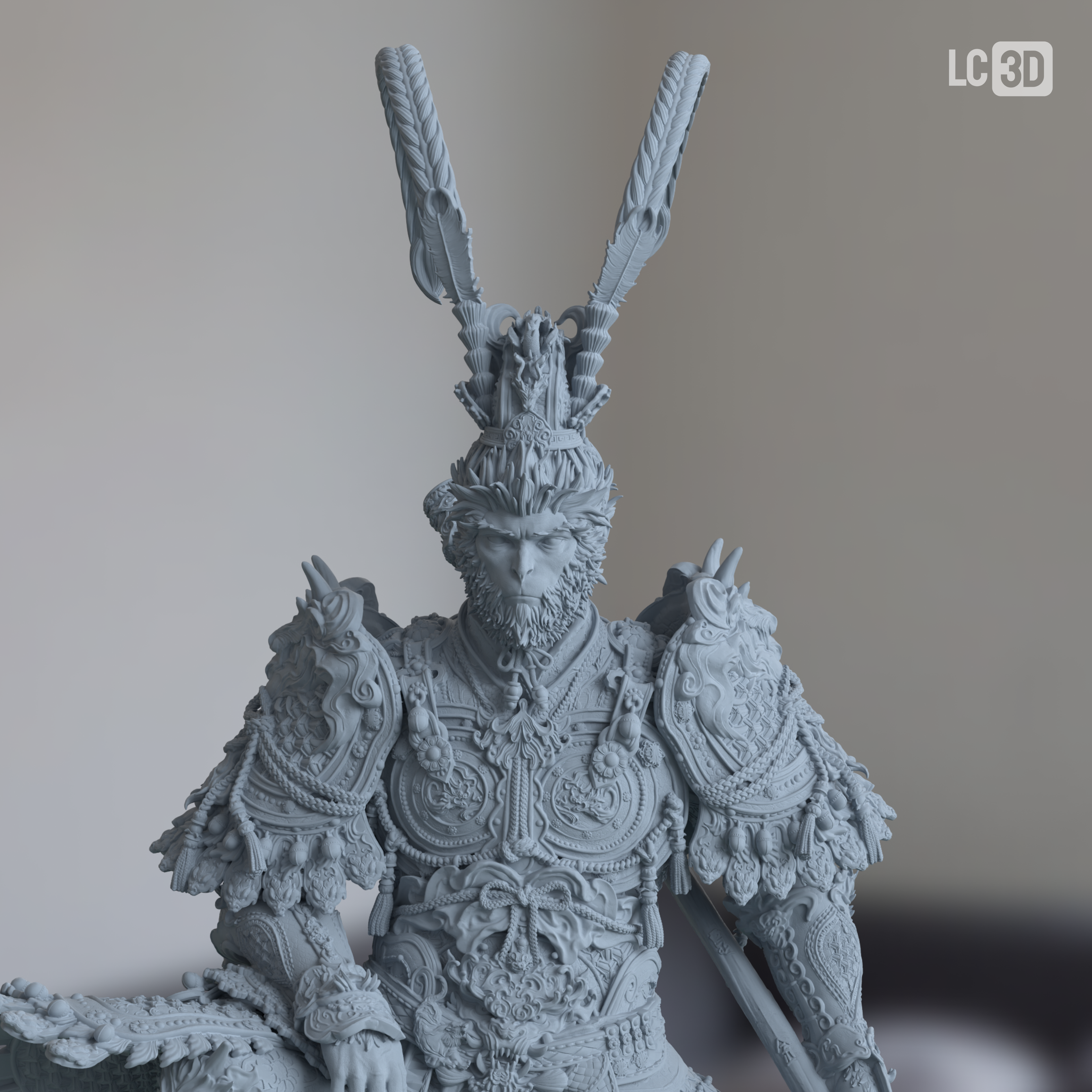 Sun Wukong Black Myth Wukong Figure 3D Printed Resin Model Kit