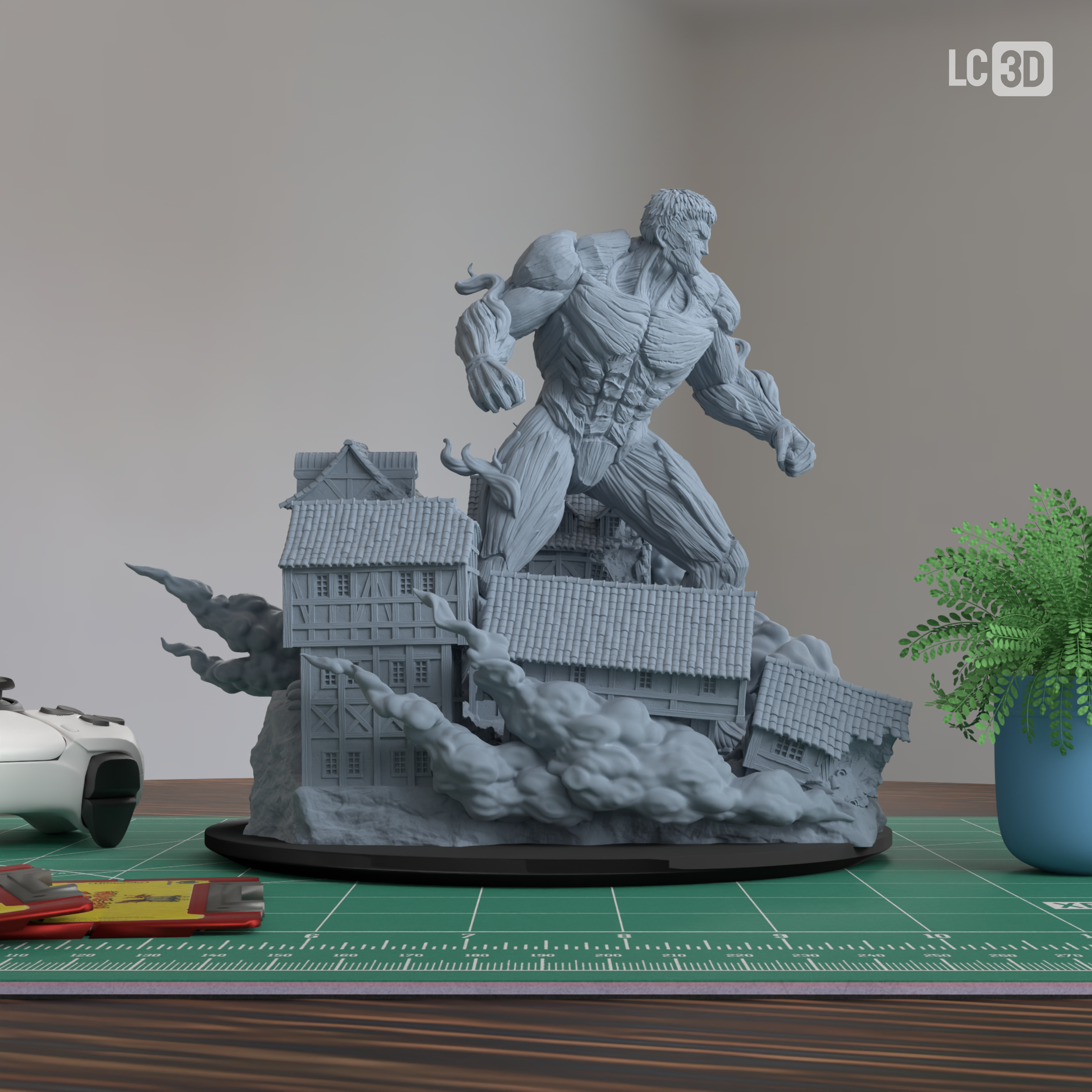 Armored Titan Attack On Titan Figure 3D Printed Resin Model Kit