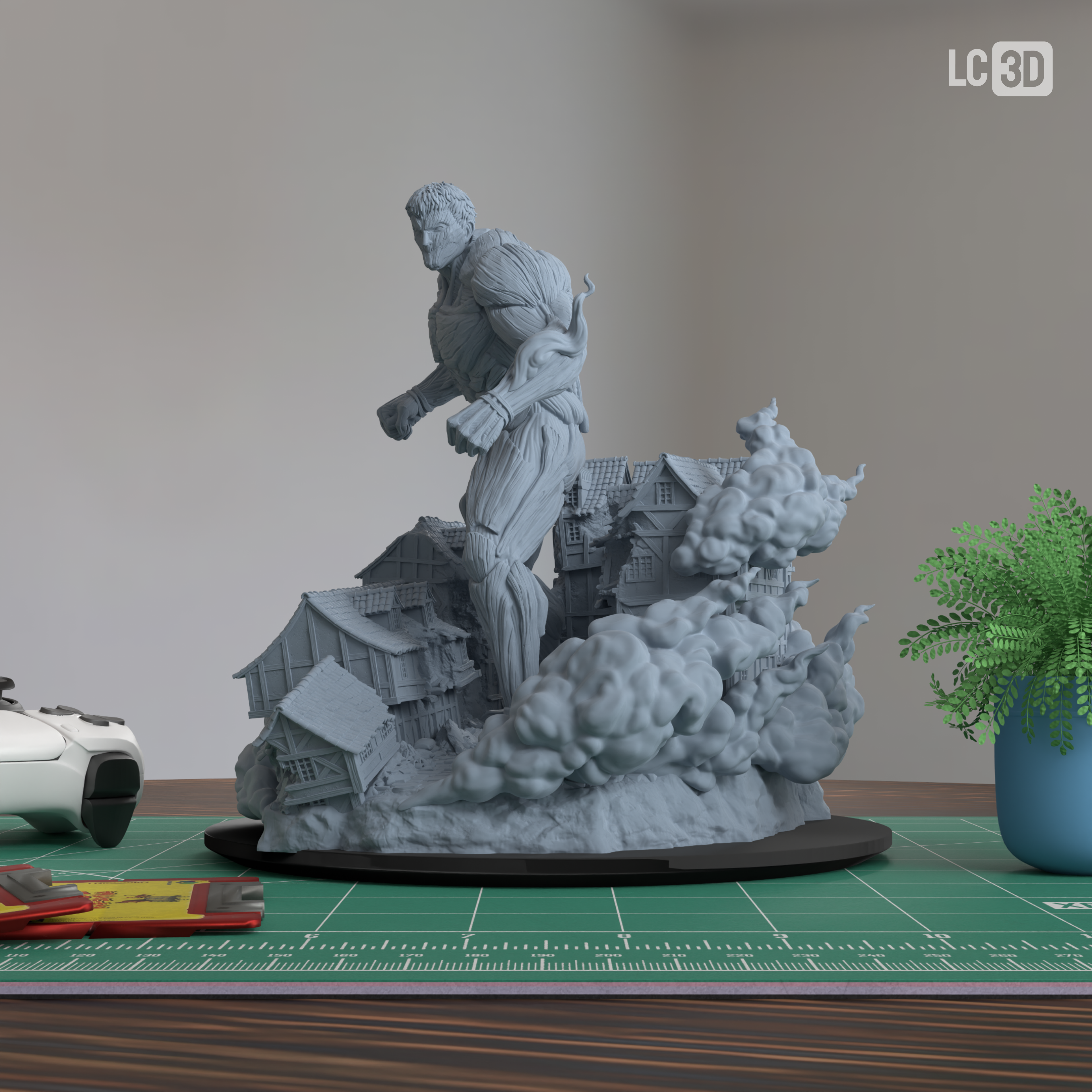 Armored Titan Attack On Titan Figure 3D Printed Resin Model Kit