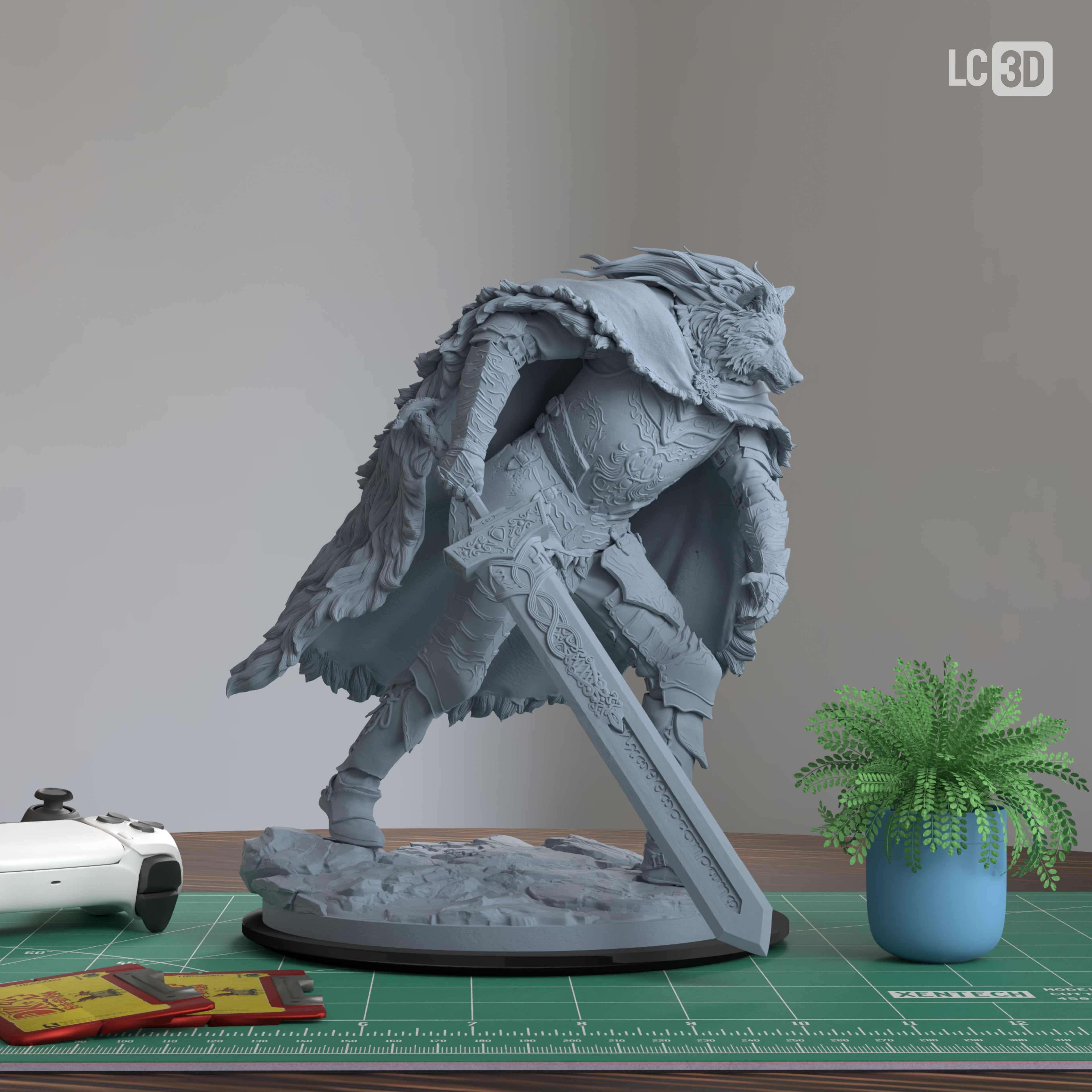 Blaidd Elden Ring Figure 3D Printed Resin Model Kit