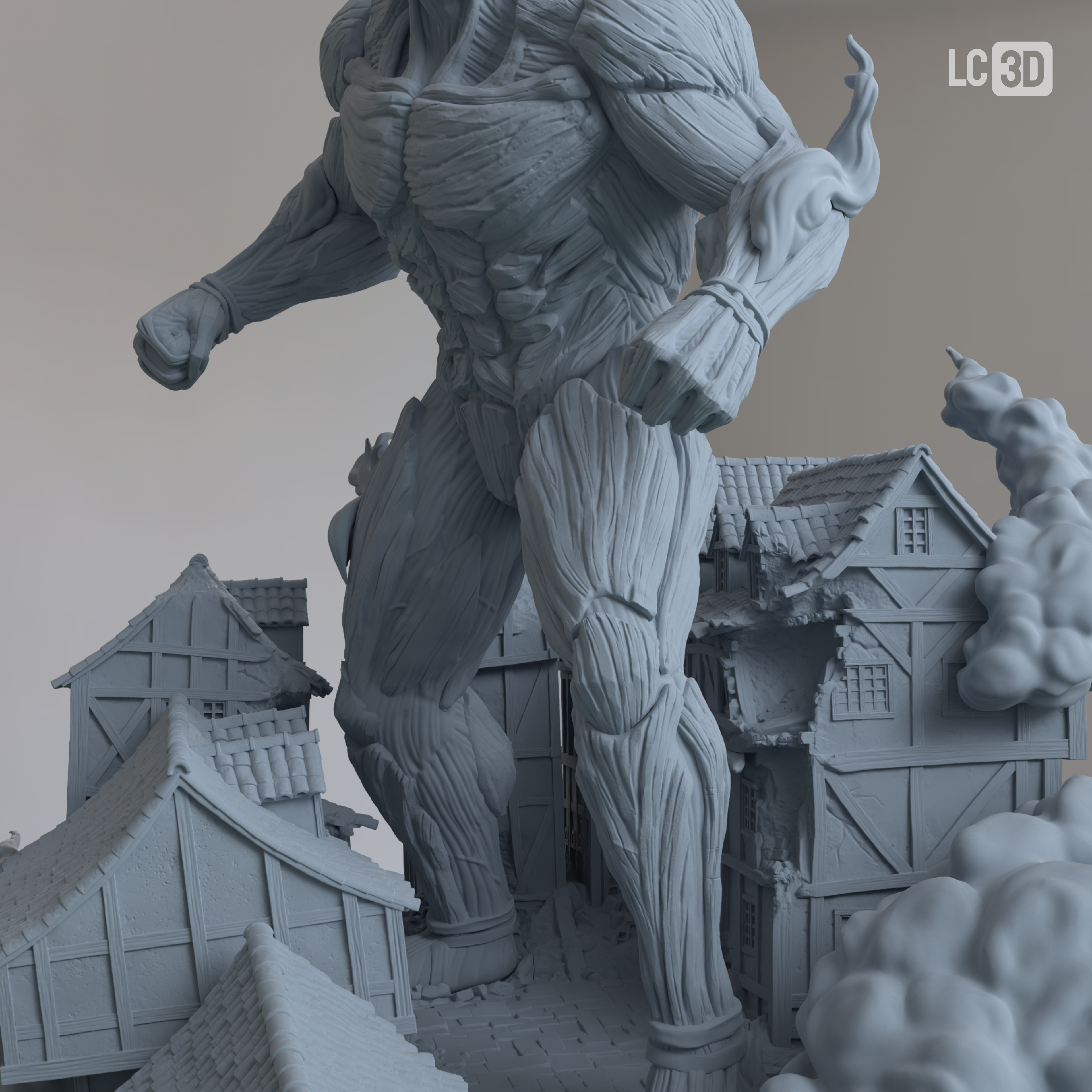 Armored Titan Attack On Titan Figure 3D Printed Resin Model Kit