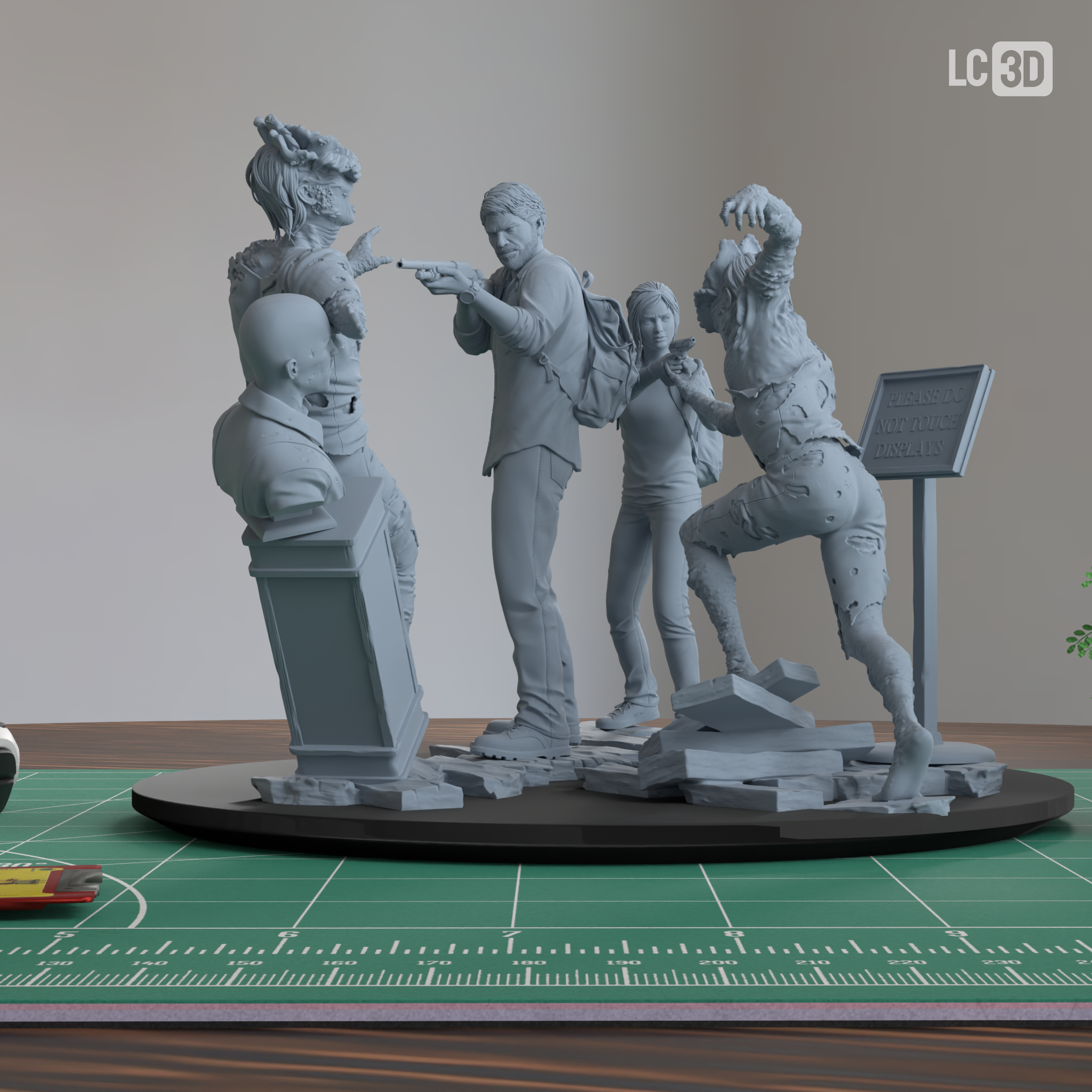 Joel & Ellie The Last Of Us Figure 3D Printed Resin Model Kit