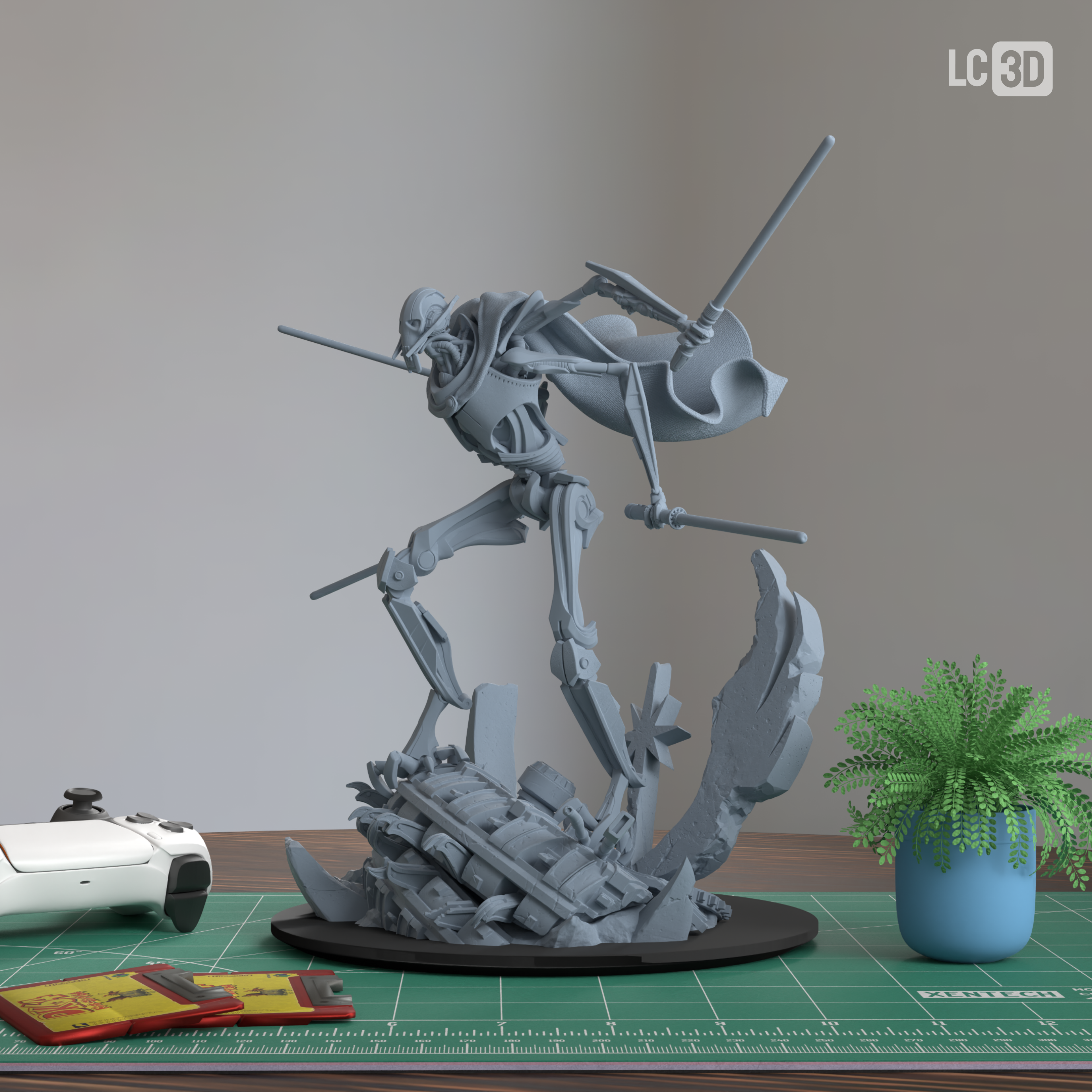 General Grievous Star Wars Figure 3D Printed Resin Model Kit