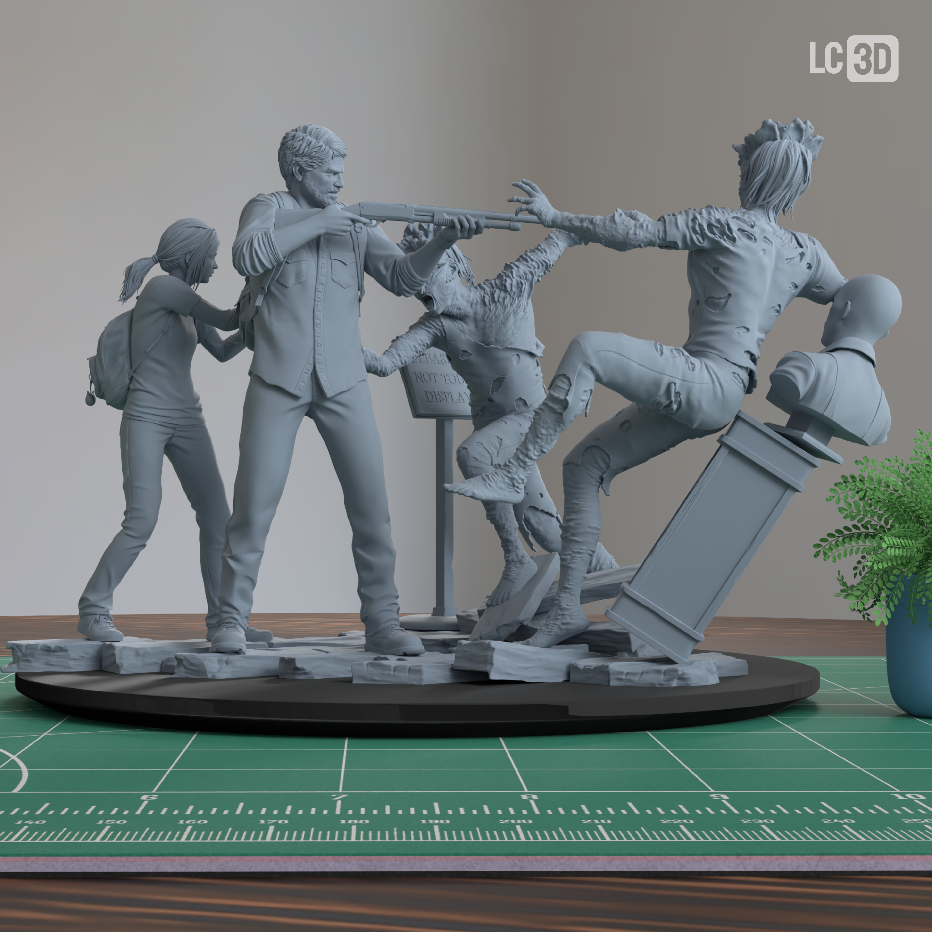 Joel & Ellie The Last Of Us Figure 3D Printed Resin Model Kit