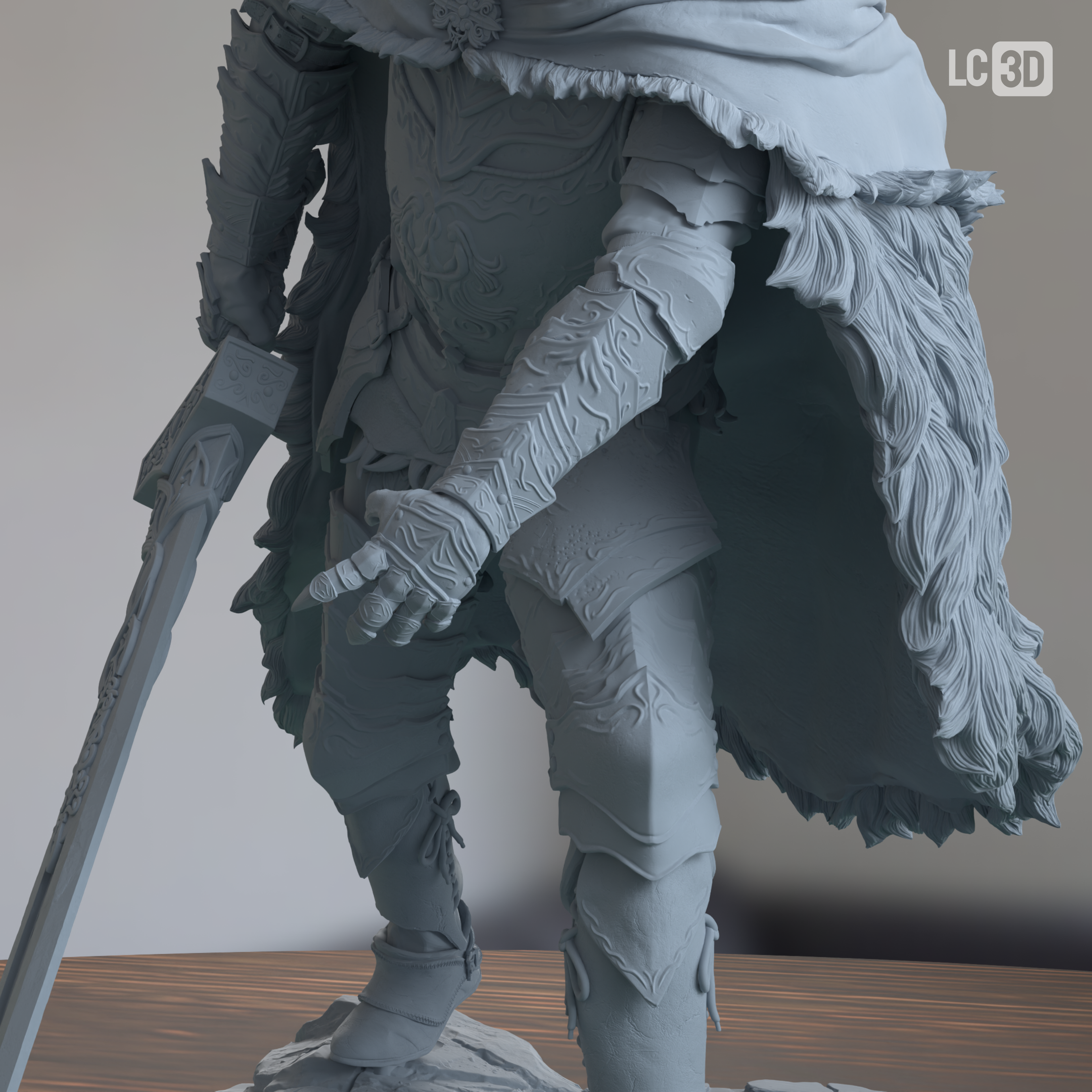 Blaidd Elden Ring Figure 3D Printed Resin Model Kit
