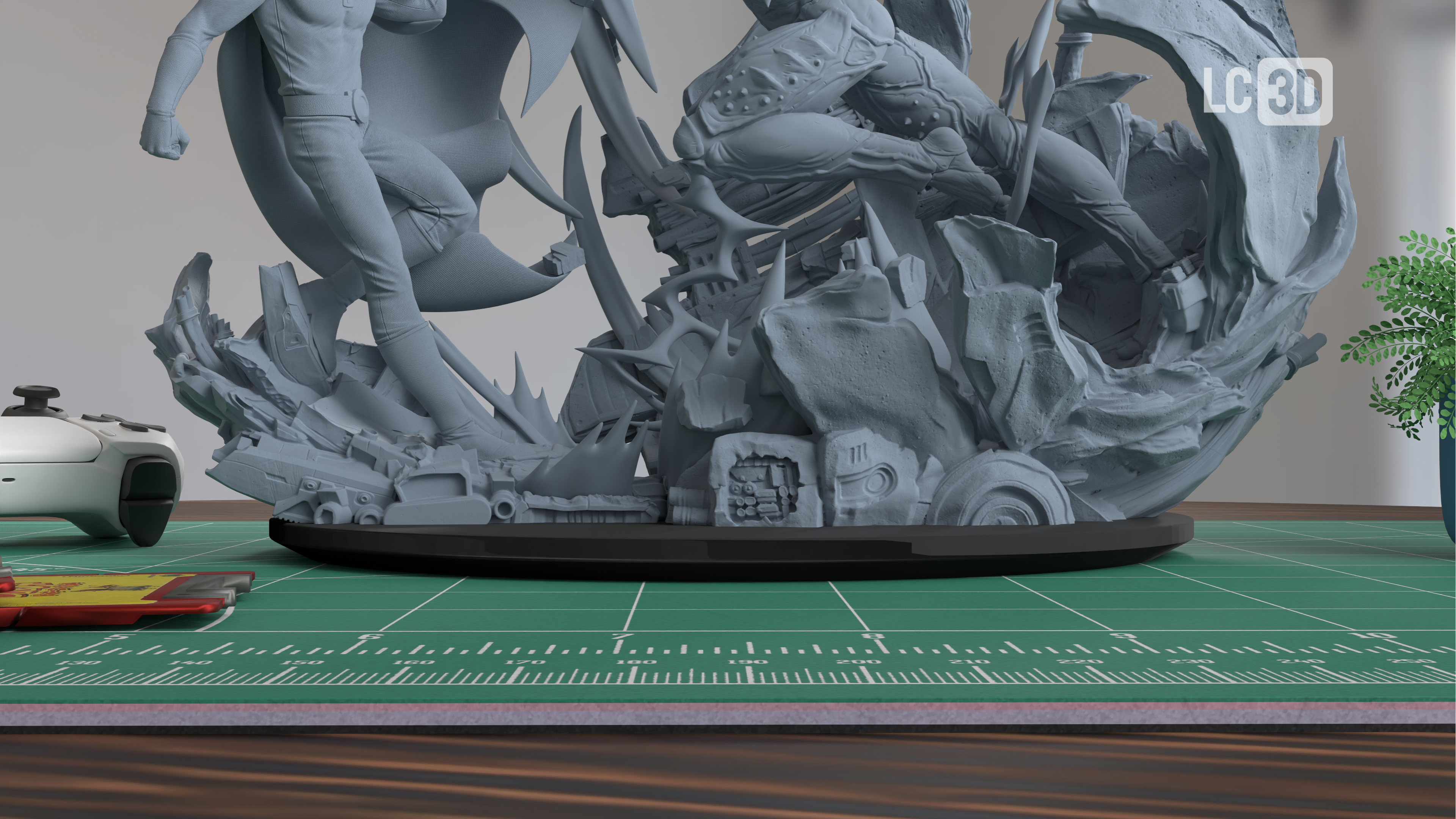 Saitama Vs Boros One Punch Man Figure 3D Printed Resin Model Kit