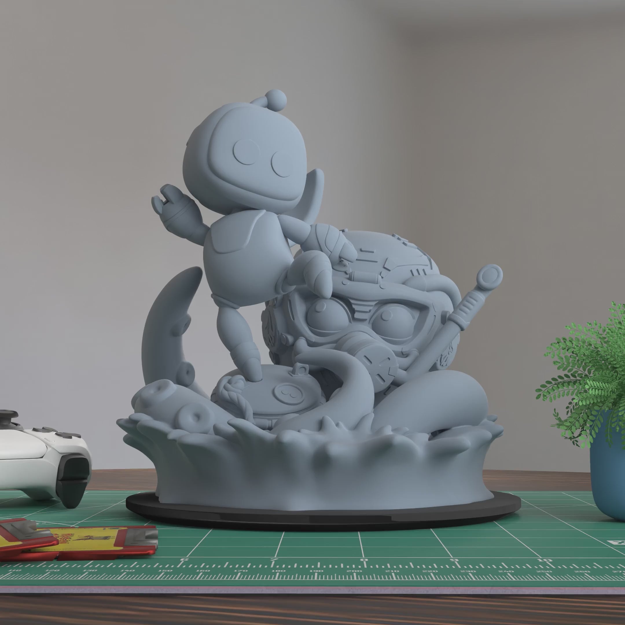 Astro Bot Gaming Figure 3D Printed Resin Model Kit