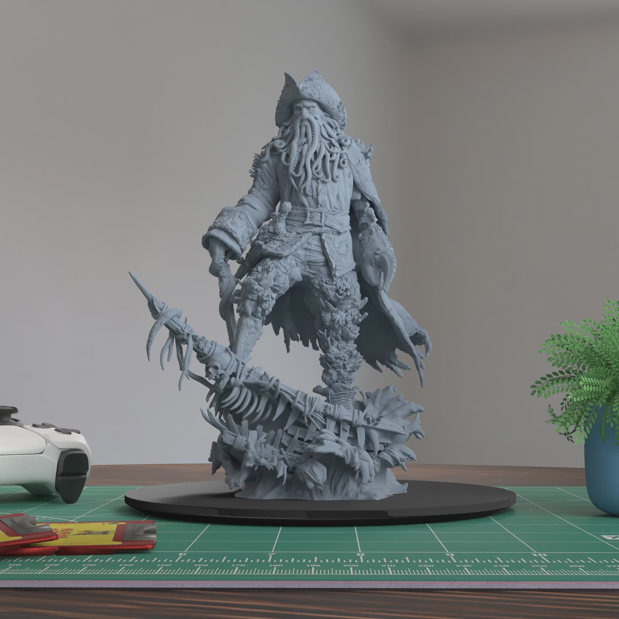 Davy Jones Pirates Of The Caribbean Figure 3D Printed Resin Model Kit