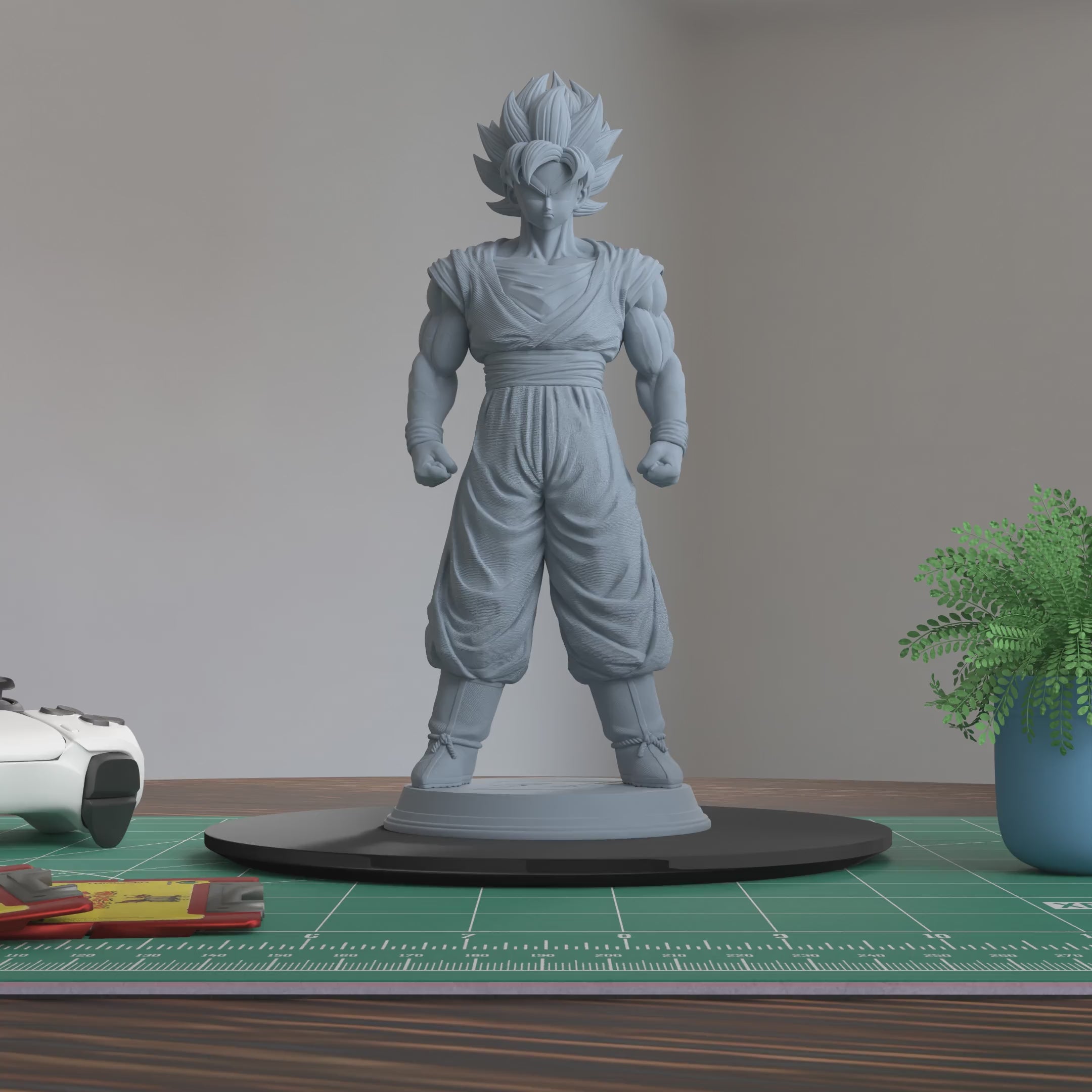 Goku SSJ Dragon Ball Z Figure 3D Printed Resin Model Kit