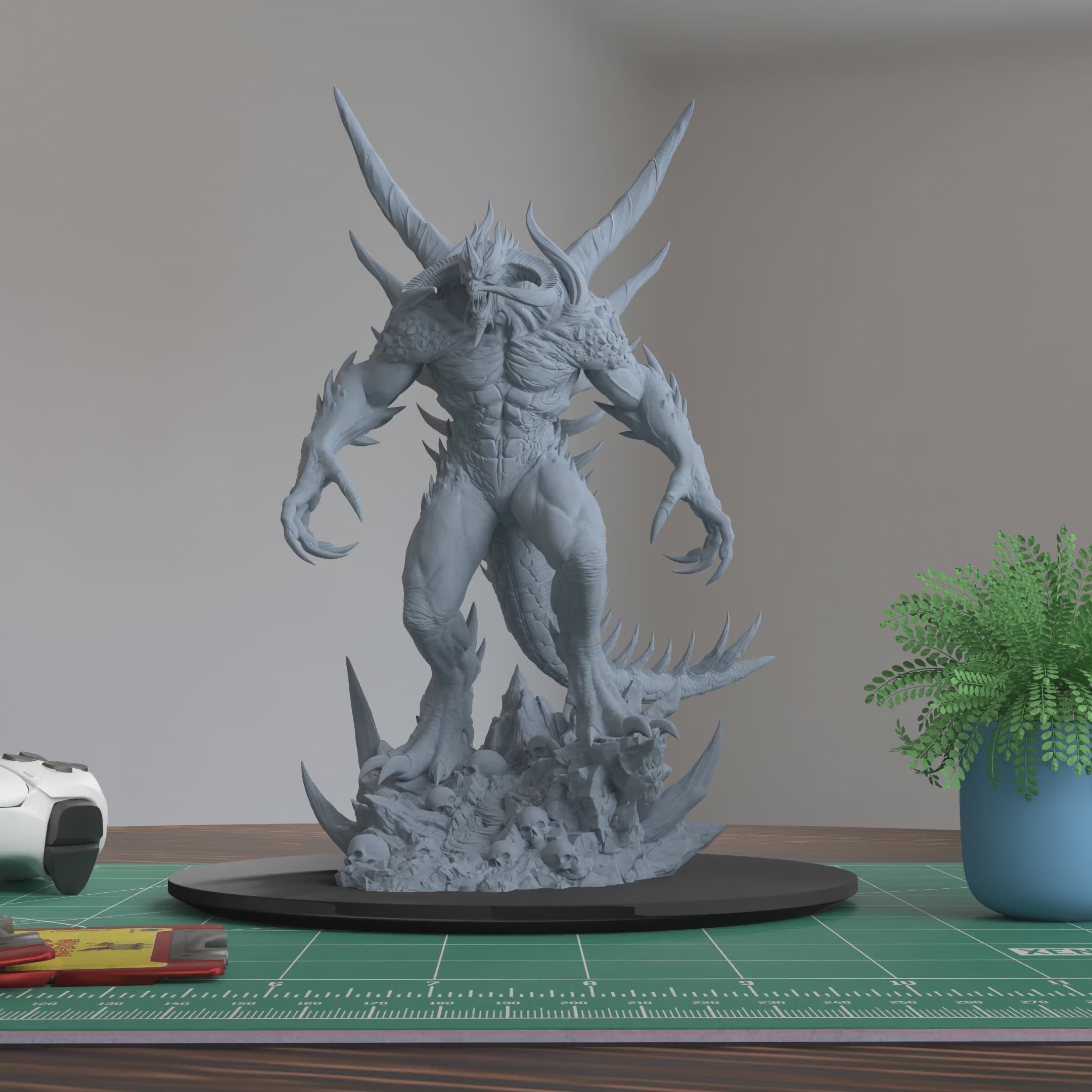The Dark Lord Diablo Figure 3D Printed Resin Model Kit