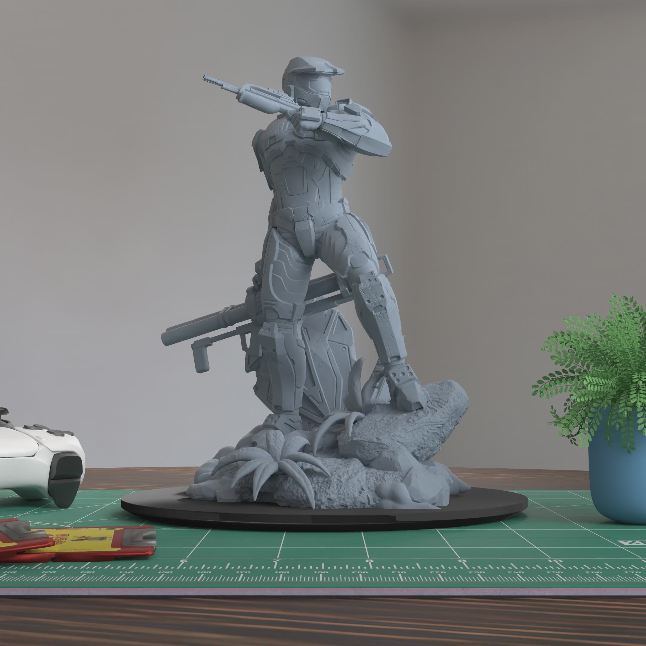 Master Chief Halo Figure 3D Printed Resin Model Kit