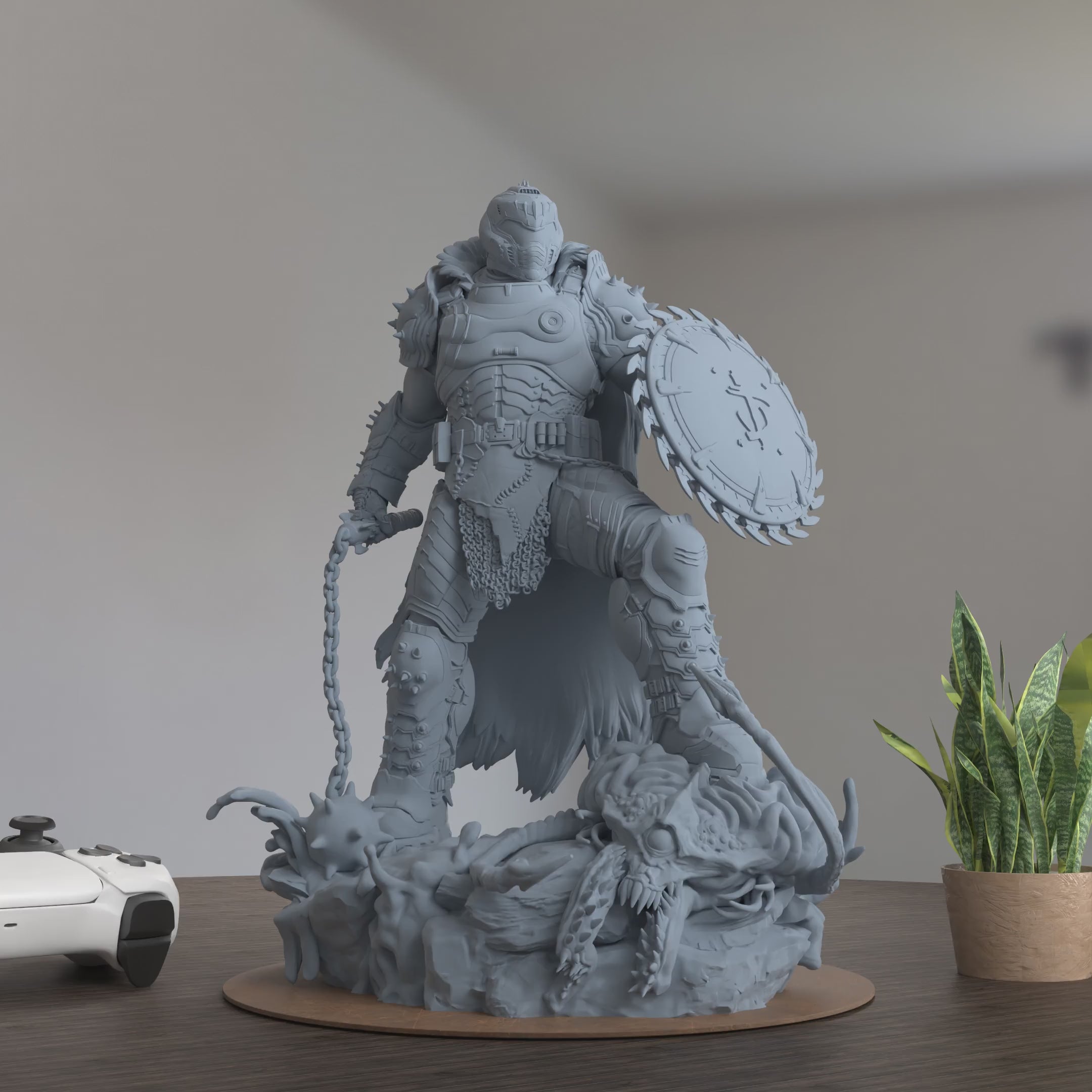 Doom Slayer The Doom Franchise Figure 3D Printed Resin Model Kit