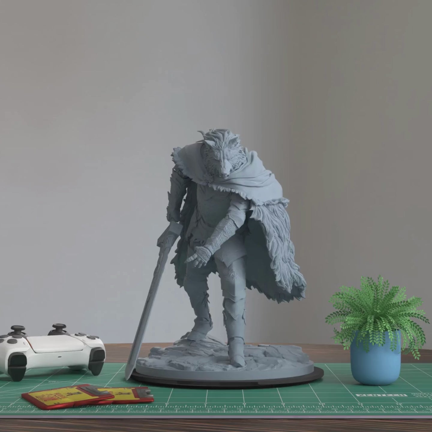 Blaidd Elden Ring Figure 3D Printed Resin Model Kit