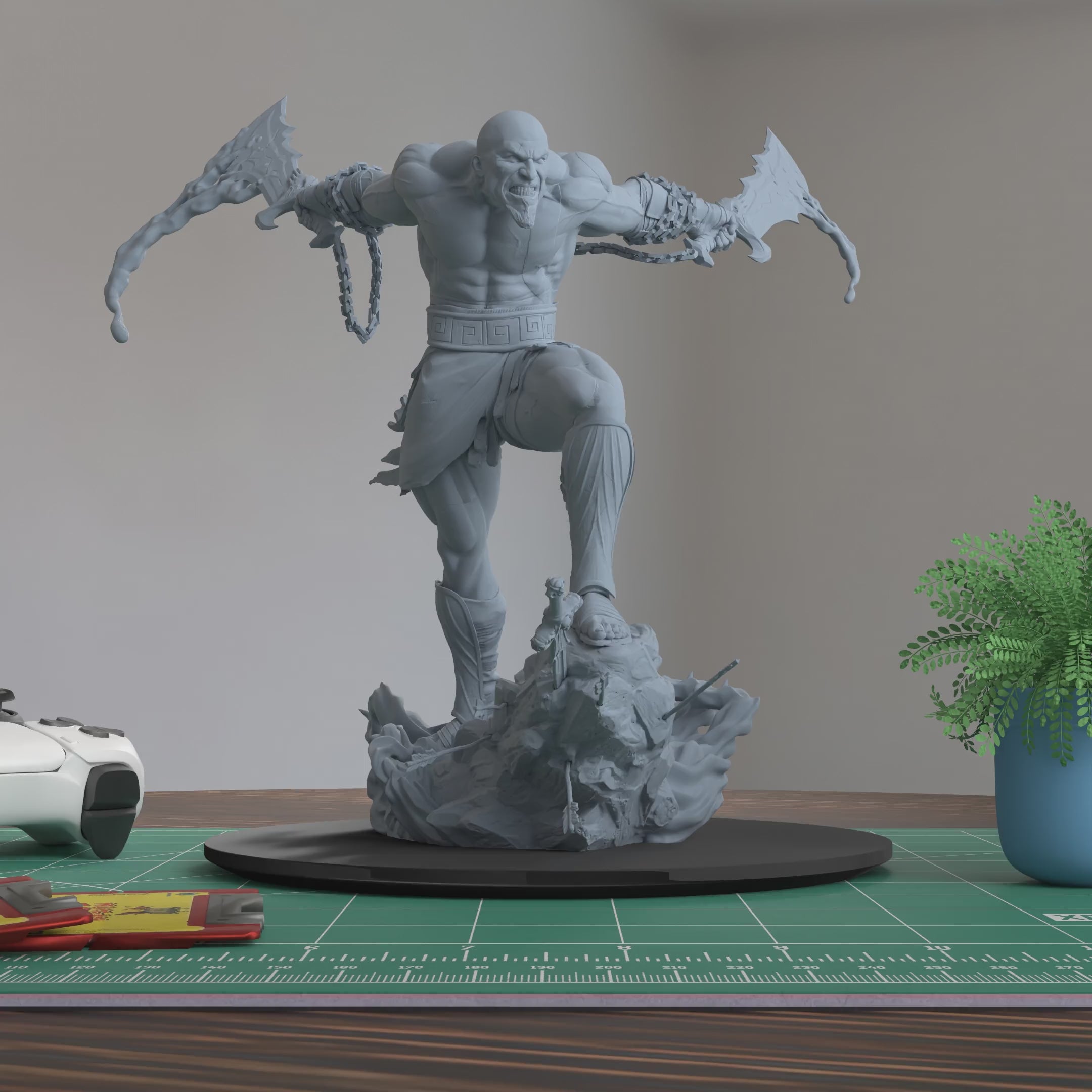 Kratos God Of War Figure 3D Printed Resin Model Kit