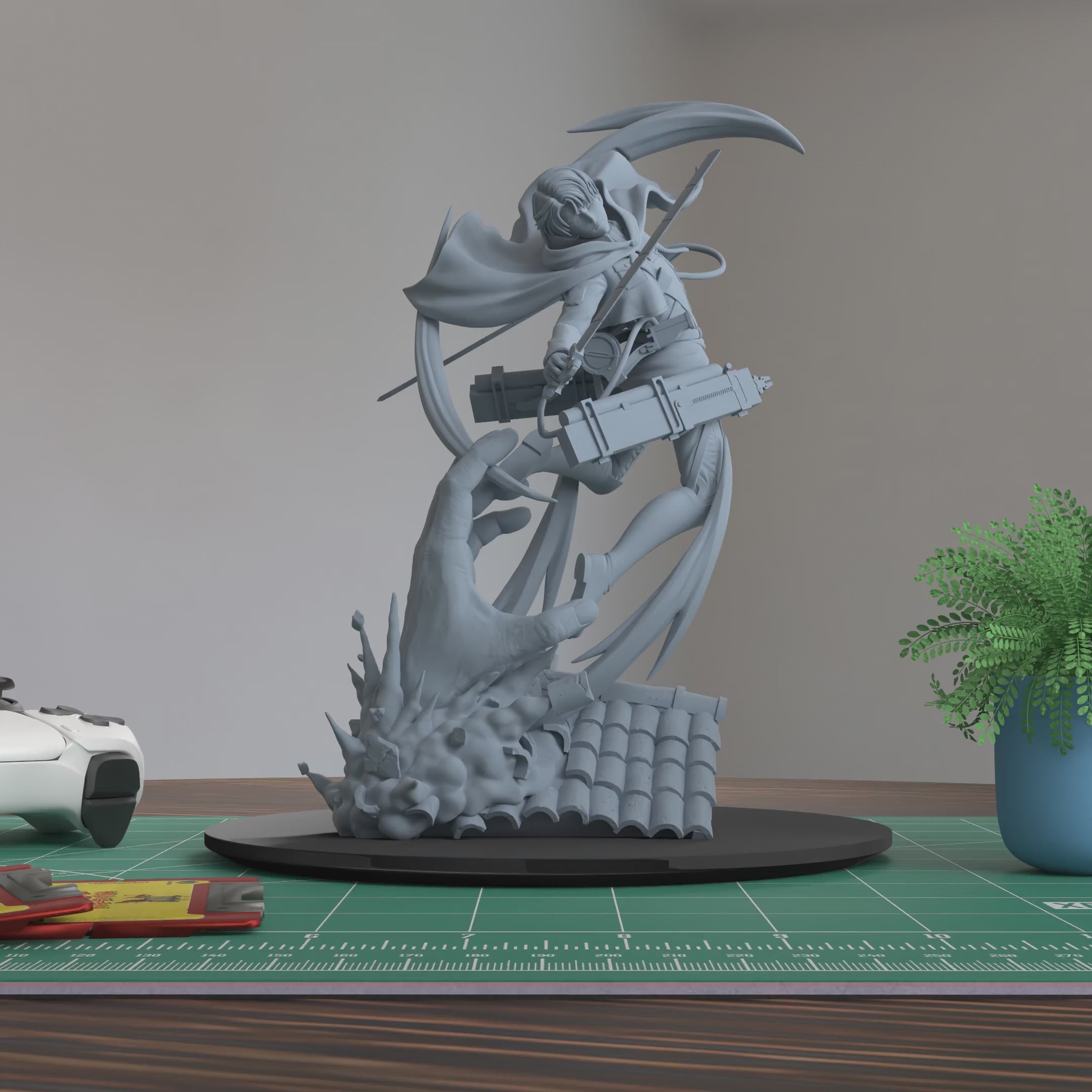 Levi Ackerman Attack On Titan Figure 3D Printed Resin Model Kit