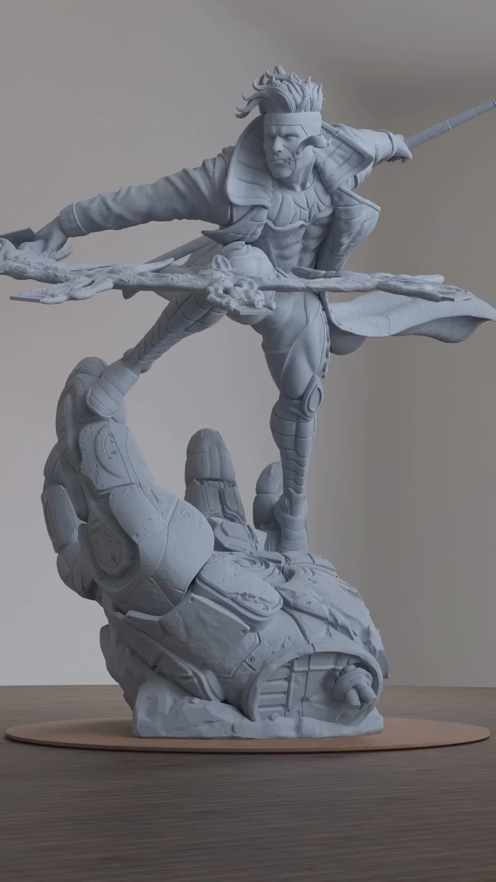 Gambit X-MEN Figure 3D Printed Resin Model Kit