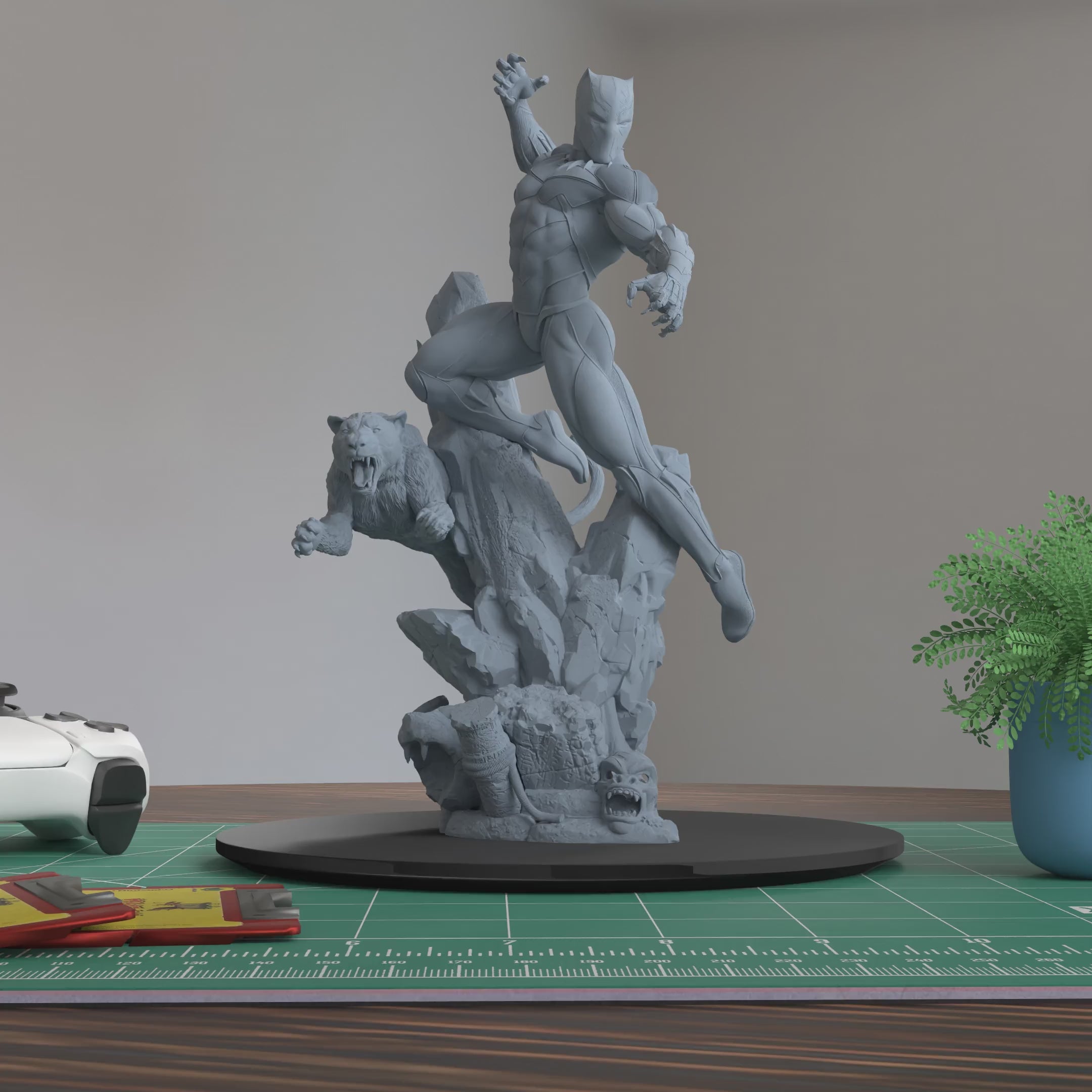 Black Panther Marvel Figure 3D Printed Resin Model Kit