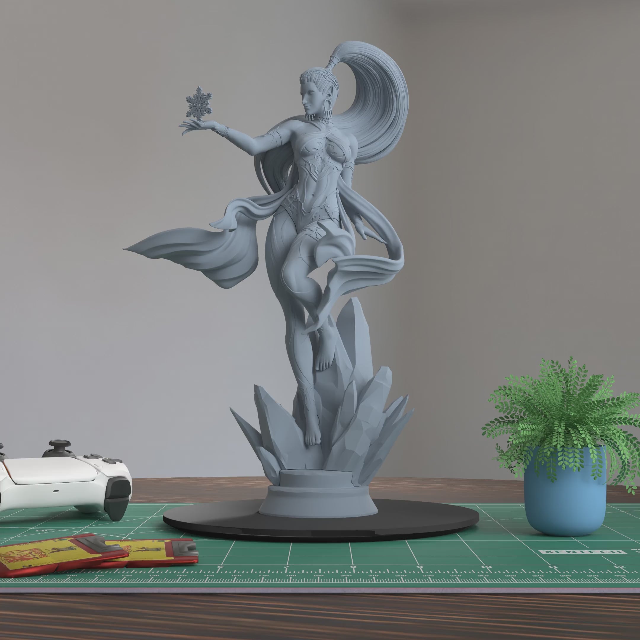 Shiva Final Fantasy Figure 3D Printed Resin Model Kit