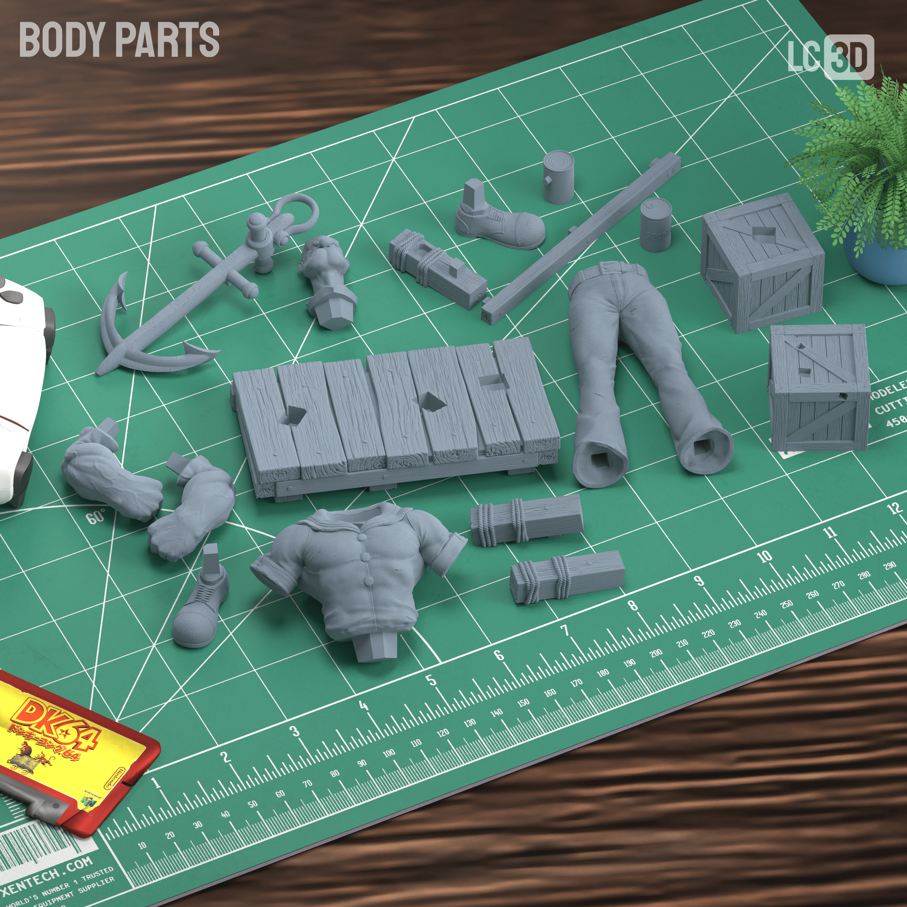 Popeye The Sailor Man Figure 3D Printed Resin Model Kit